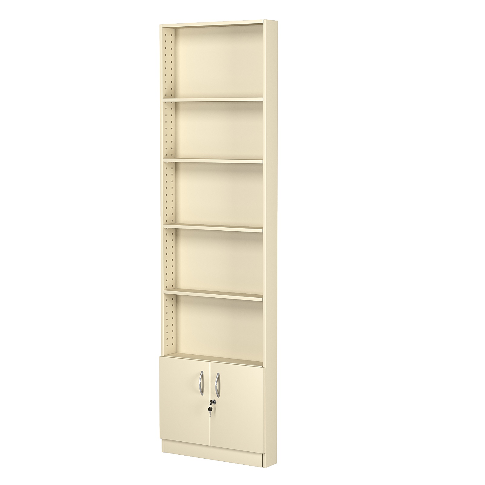 Стеллаж из ДСП с 4-мя полками 100x600 мм серии LEVEL-4 №1 (З/C - ДВП) Крем Вайс