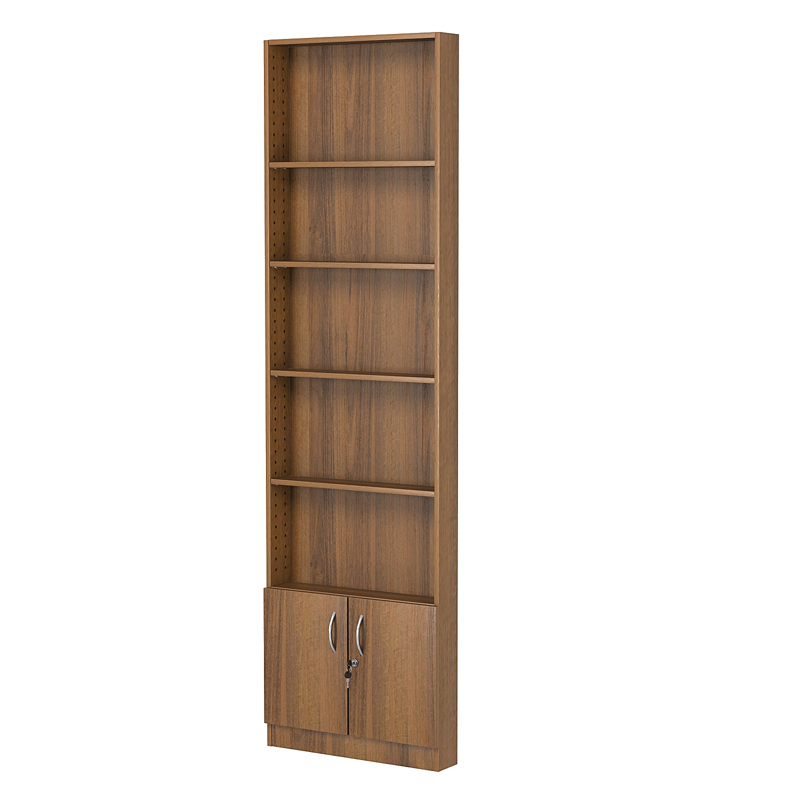 Стеллаж из ДСП с 4-мя полками 100x600 мм серии LEVEL-4 №1 (З/C - ДВП) Орех