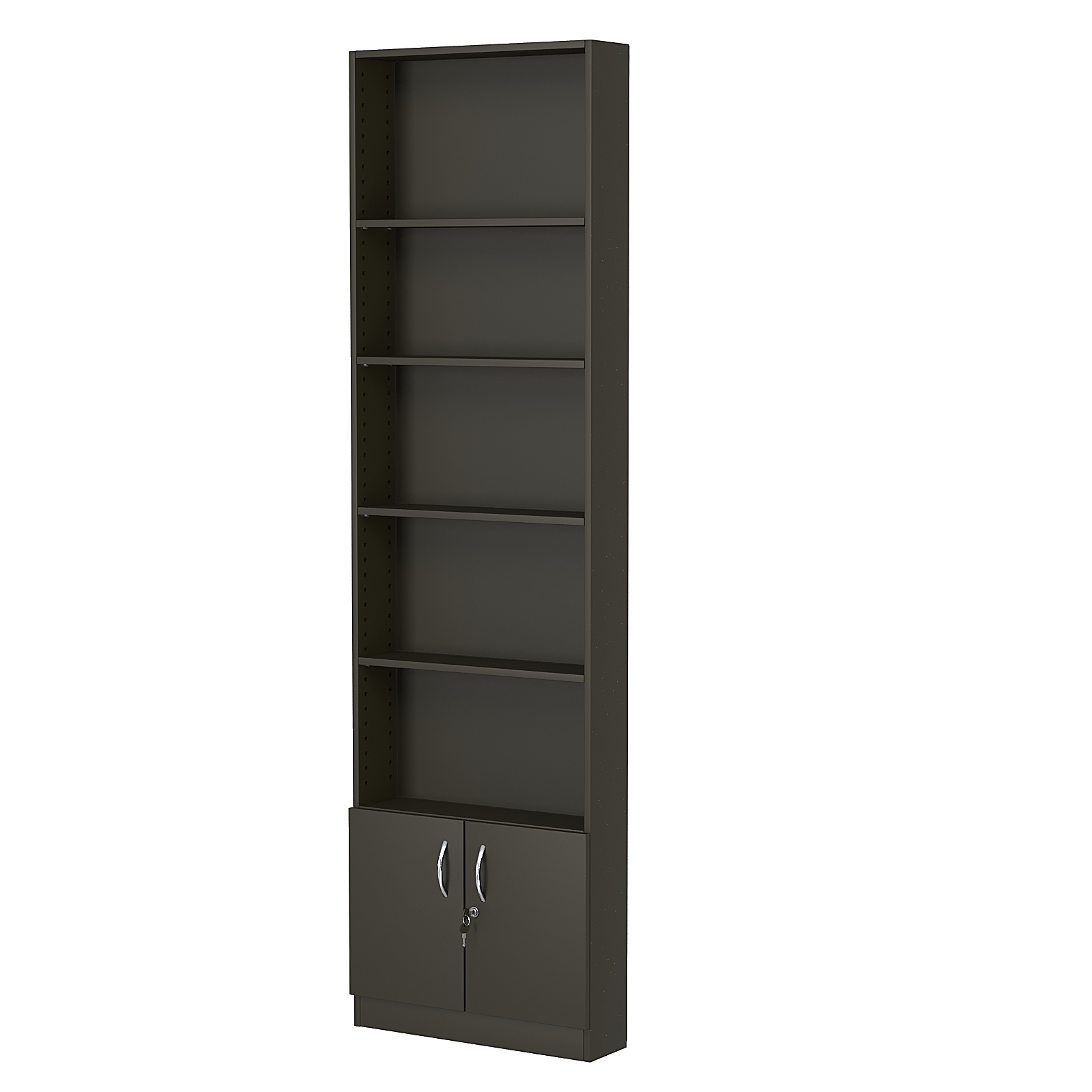 Стеллаж из ДСП с 4-мя полками 150x600 мм серии LEVEL-4 №2 (З/C - ДВП) Черный