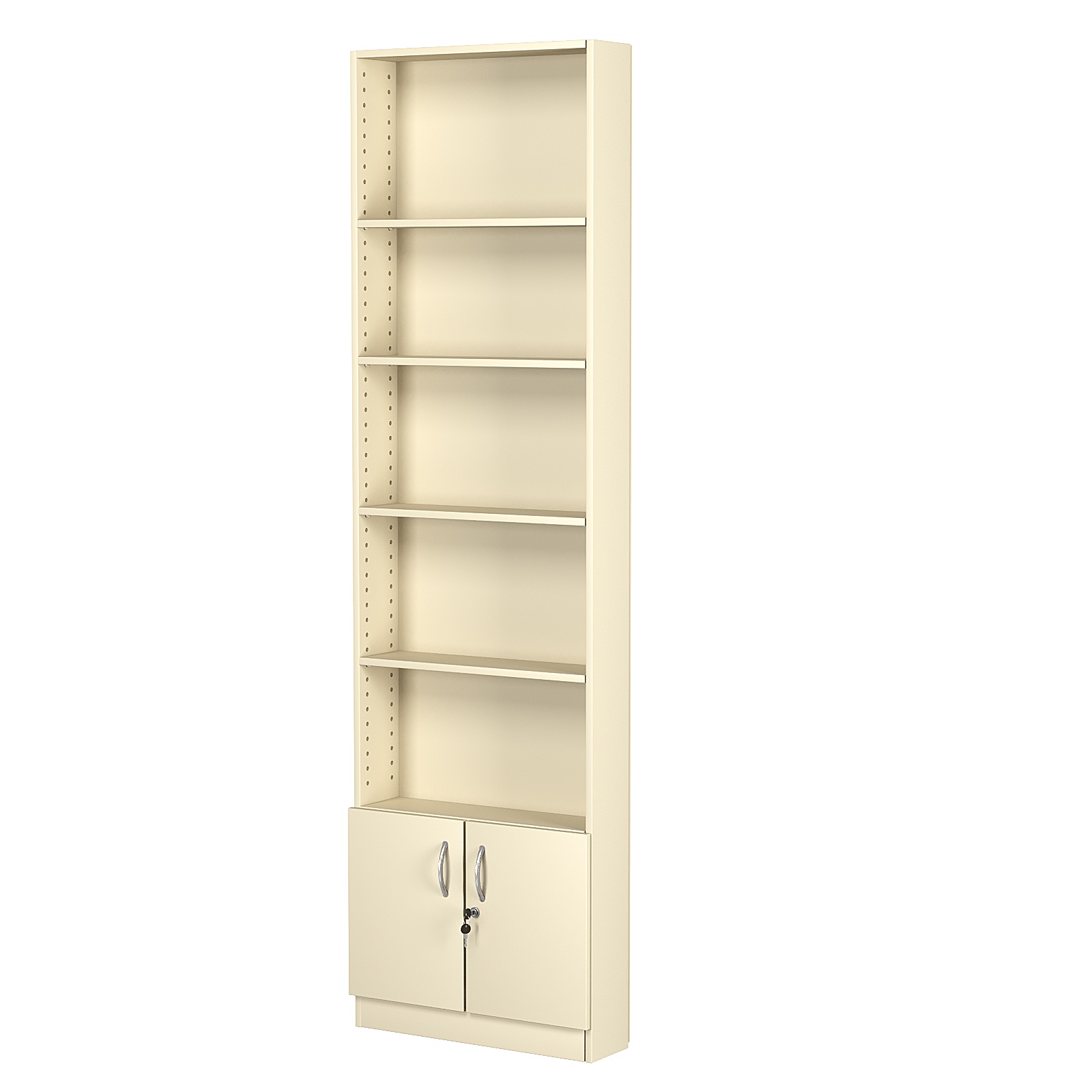 Стеллаж из ДСП с 4-мя полками 150x600 мм серии LEVEL-4 №2 (З/C - ДВП) Крем Вайс