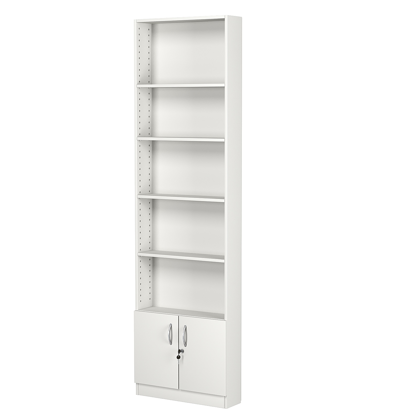 Стеллаж из ДСП с 4-мя полками 150x600 мм серии LEVEL-4 №2 (З/C - ДВП) Белый