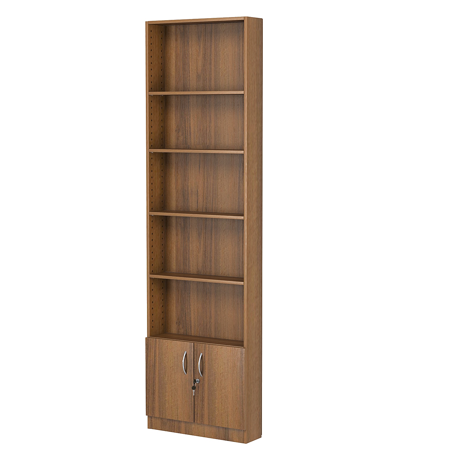 Стеллаж из ДСП с 4-мя полками 150x600 мм серии LEVEL-4 №2 (З/C - ДВП) Орех