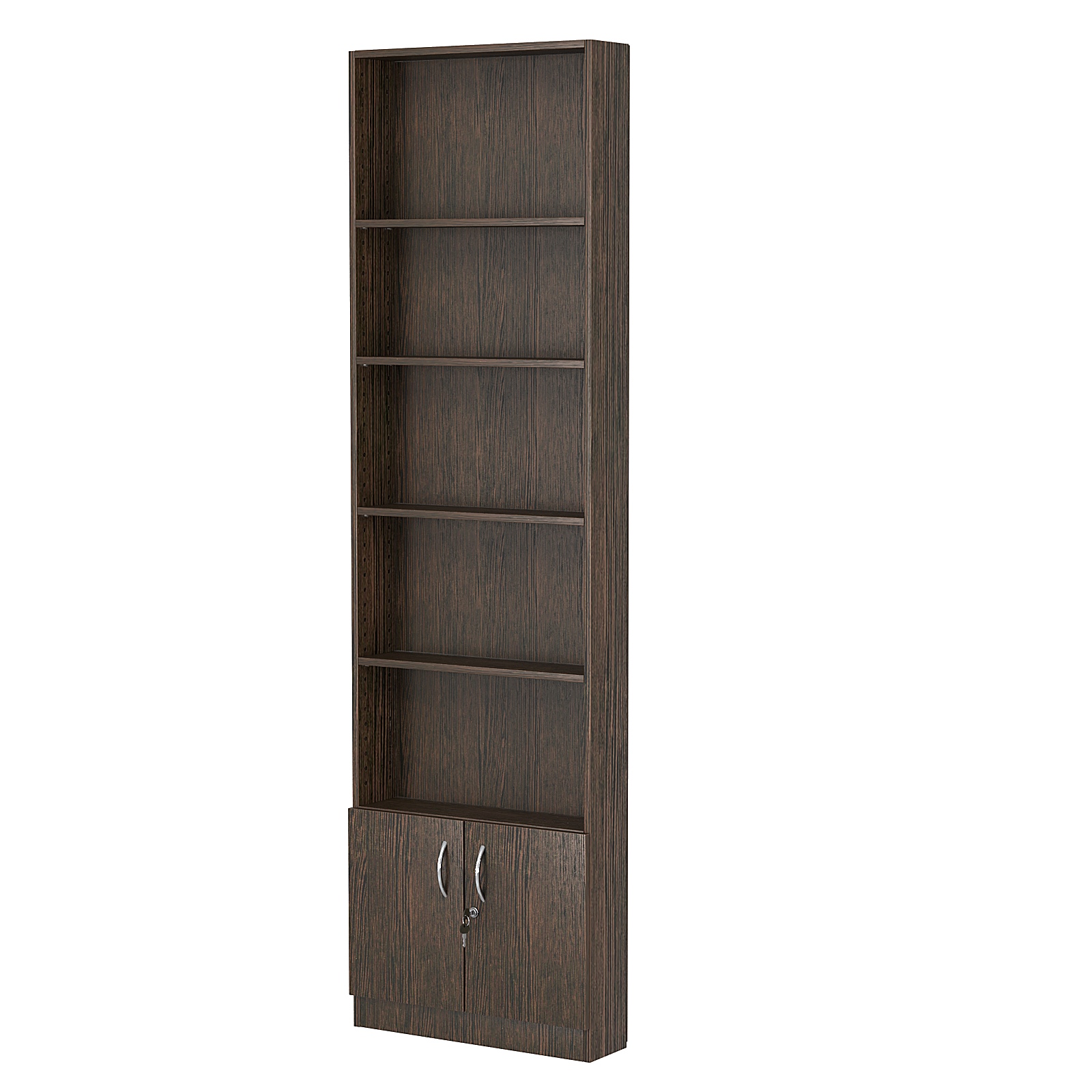 Стеллаж из ДСП с 4-мя полками 150x600 мм серии LEVEL-4 №2 (З/C - ДВП) Дуб Венге