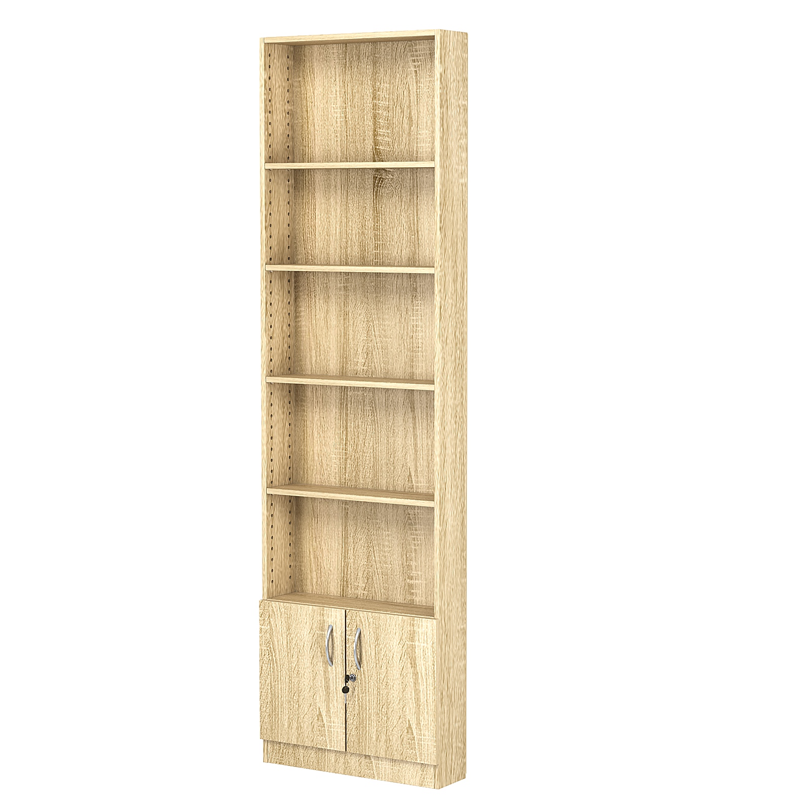 Стеллаж из ДСП с 4-мя полками 150x600 мм серии LEVEL-4 №2 (З/C - ДВП) Дуб Сонома