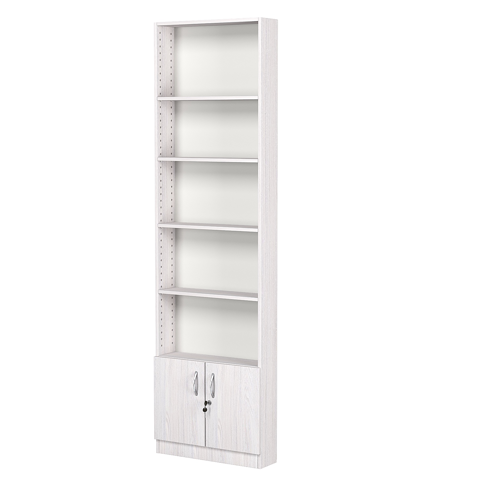 Стеллаж из ДСП с 4-мя полками 150x600 мм серии LEVEL-4 №2 (З/C - ДВП) Ясень Анкор светлый