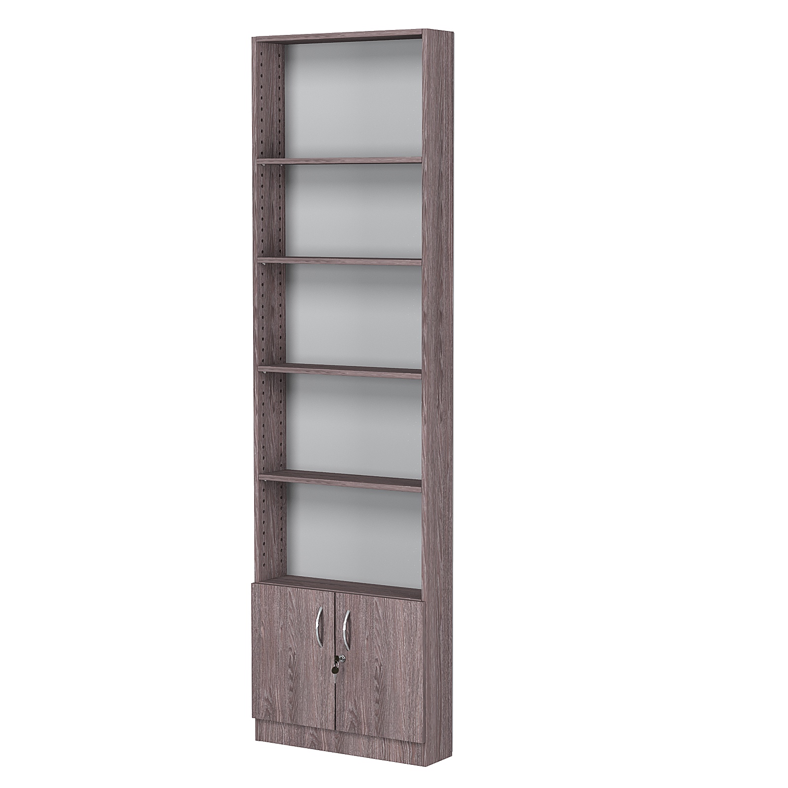 Стеллаж из ДСП с 4-мя полками 150x600 мм серии LEVEL-4 №2 (З/C - ДВП) Ясень Анкор темный