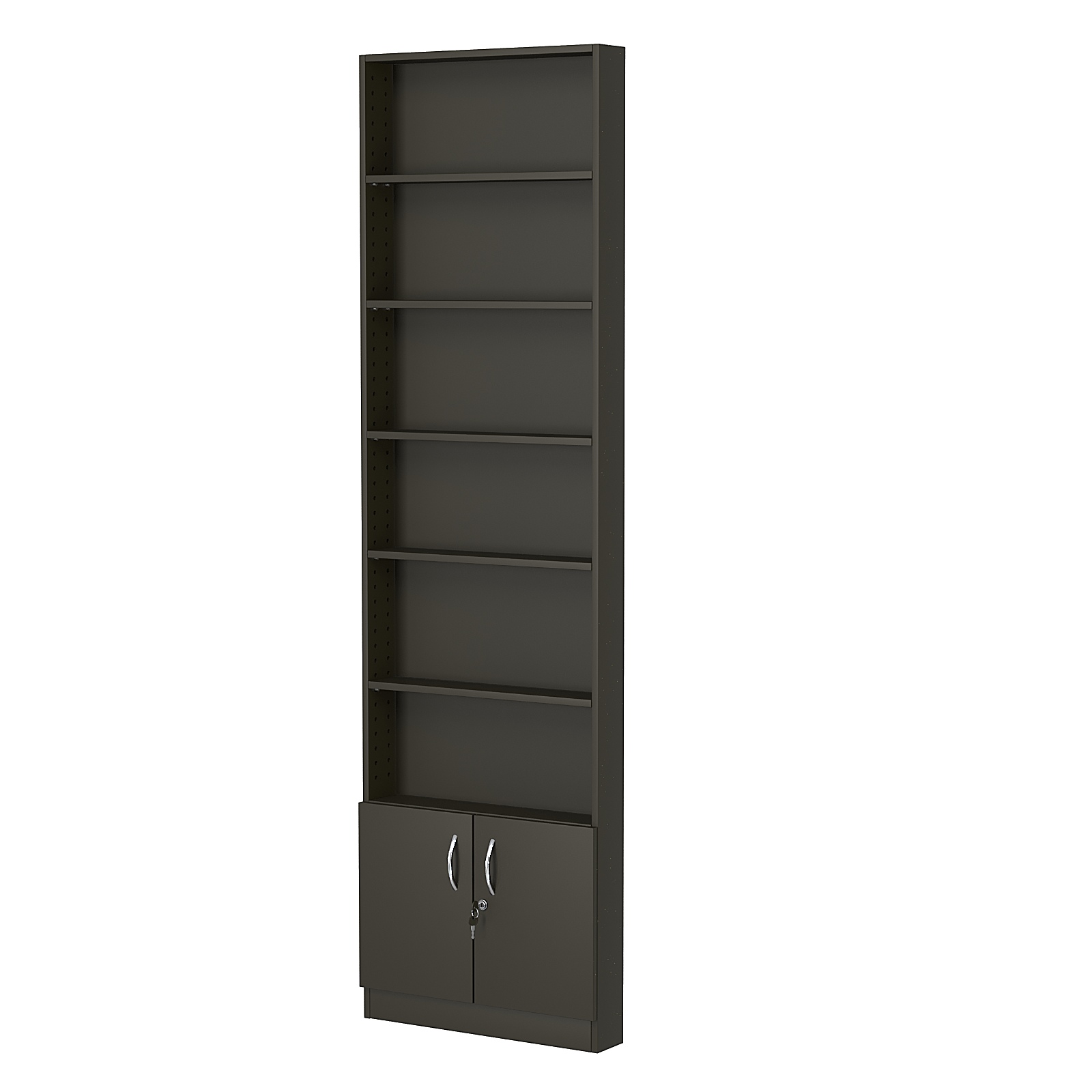 Стеллаж из ДСП с 5-ю полками 100x600 мм серии LEVEL-5 №1 (З/C - ДВП) Черный