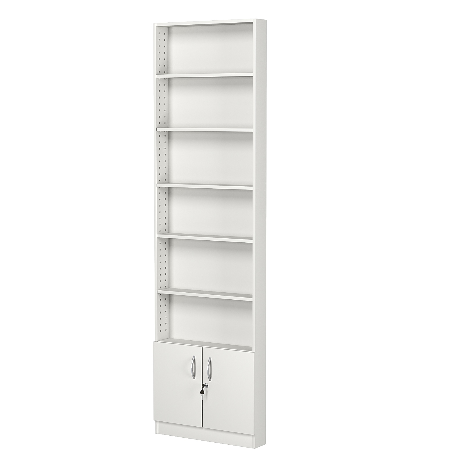 Стеллаж из ДСП с 5-ю полками 100x600 мм серии LEVEL-5 №1 (З/C - ДВП) Белый