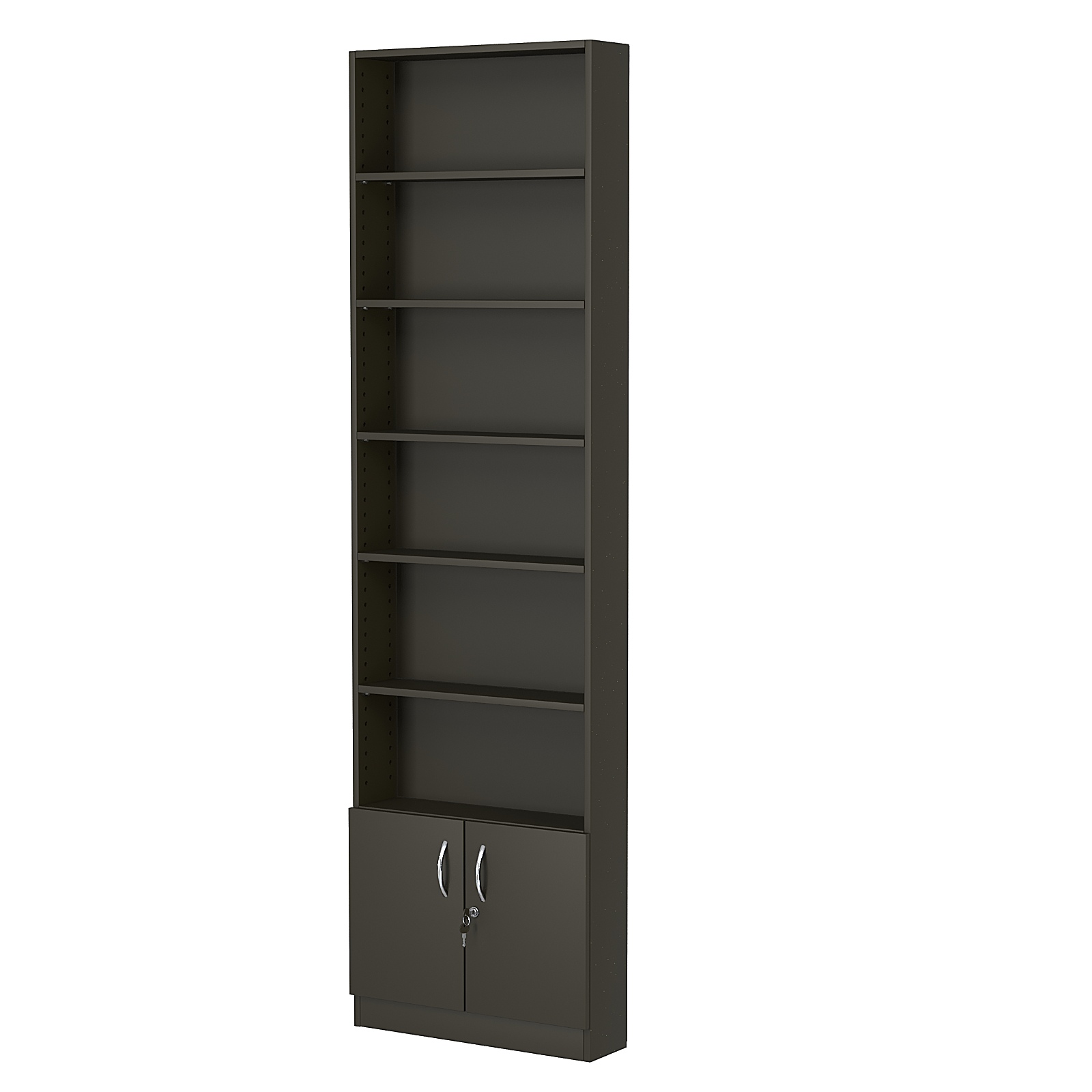 Стеллаж из ДСП с 5-ю полками 150x600 мм серии LEVEL-5 №2 (З/C - ДВП) Черный