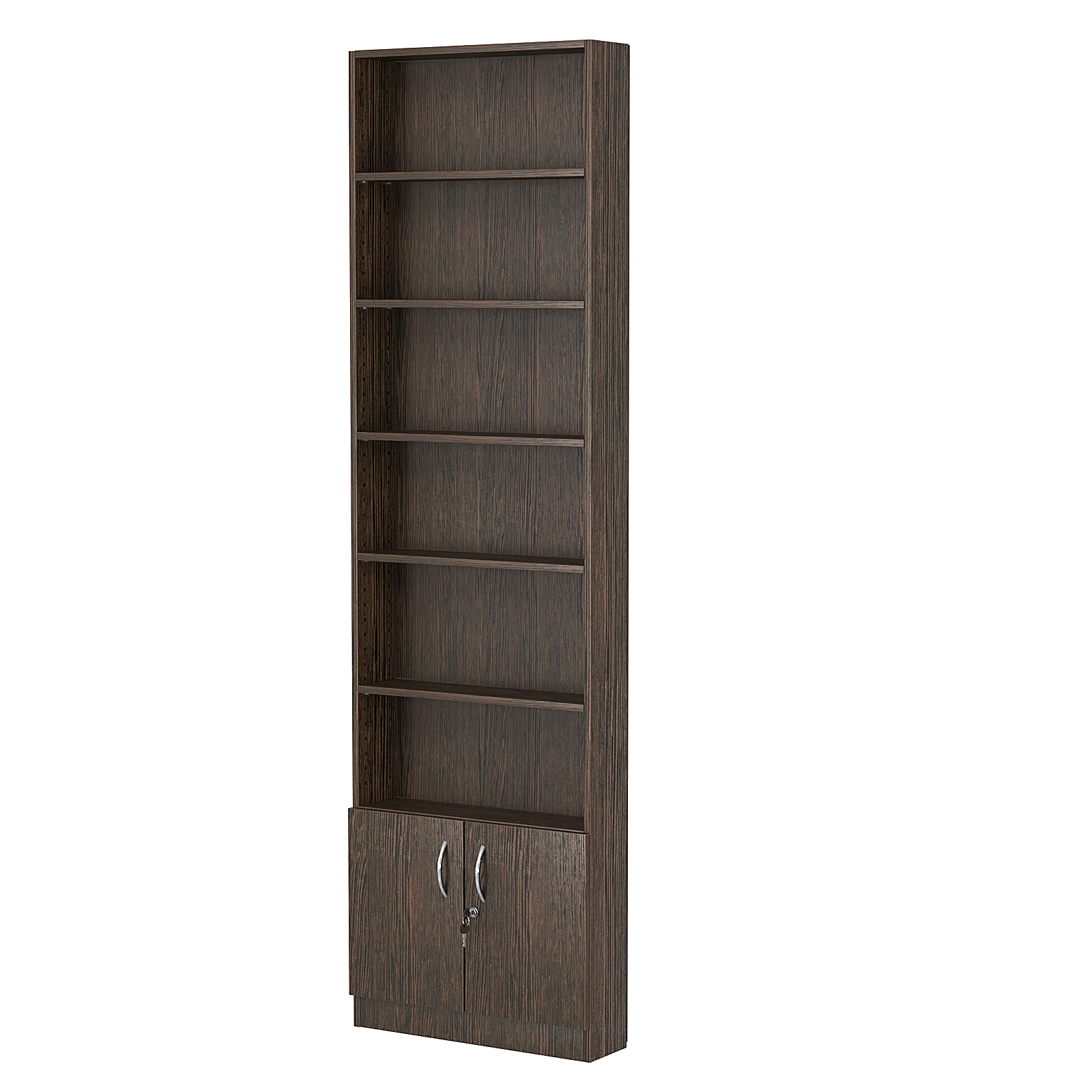 Стеллаж из ДСП с 5-ю полками 150x600 мм серии LEVEL-5 №2 (З/C - ДВП) Дуб Венге