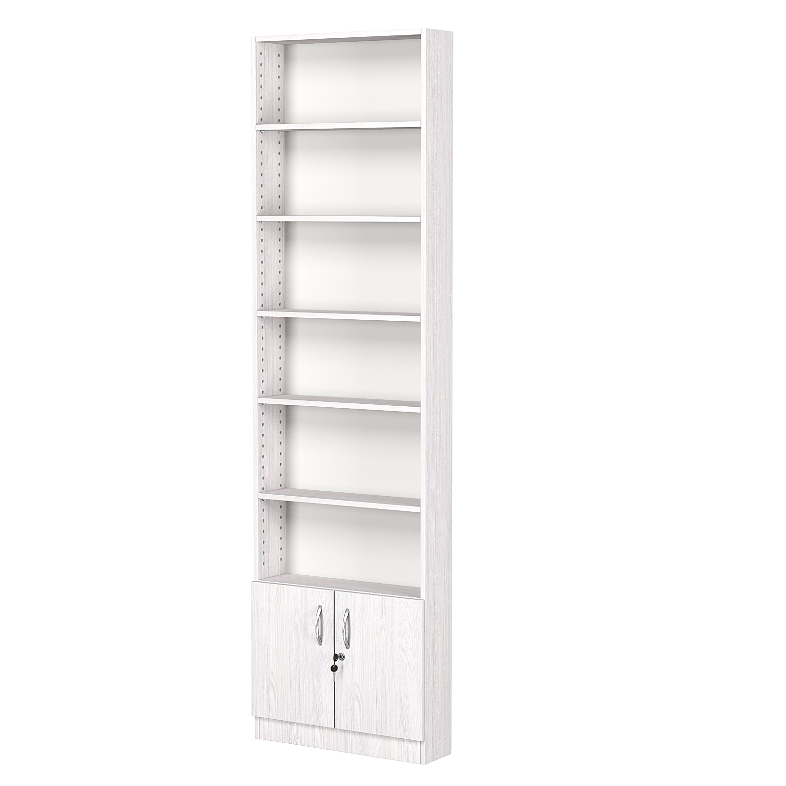 Стеллаж из ДСП с 5-ю полками 150x600 мм серии LEVEL-5 №2 (З/C - ДВП) Ясень Анкор светлый