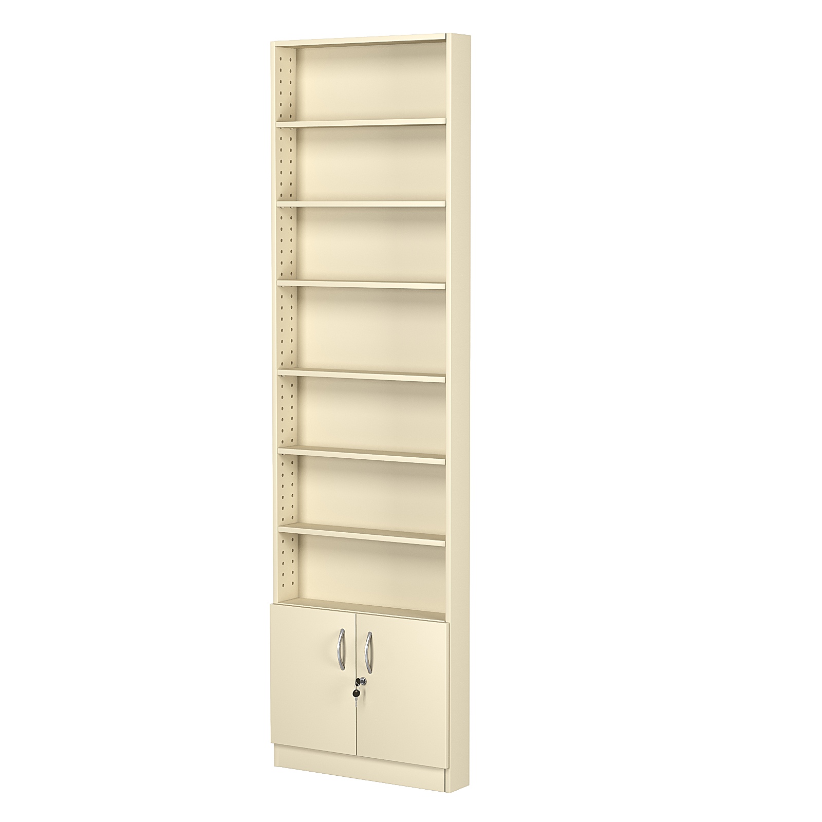 Стеллаж из ДСП с 6-ю полками 100x600 мм серии LEVEL-6 №1 (З/C - ДВП) Крем Вайс