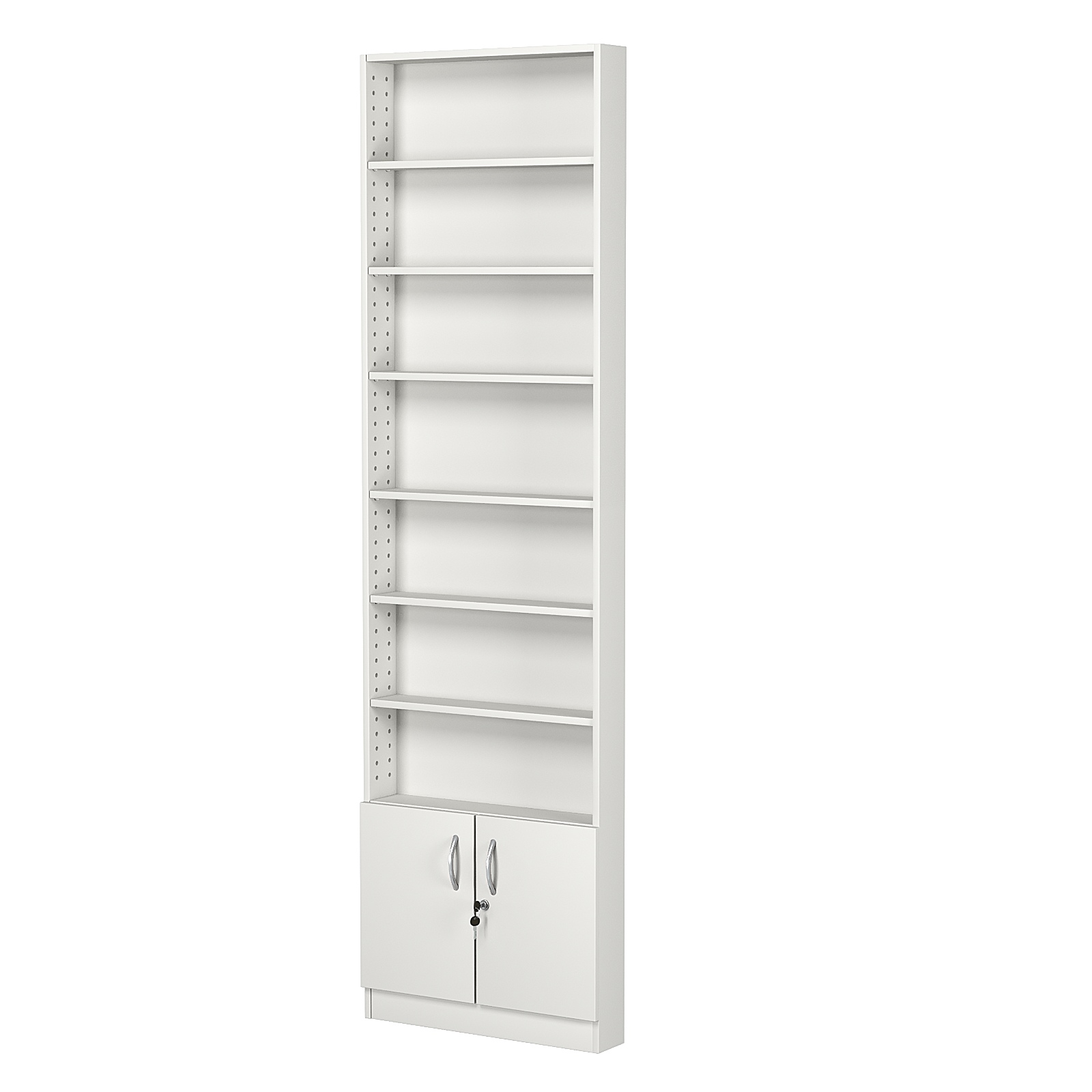 Стеллаж из ДСП с 6-ю полками 100x600 мм серии LEVEL-6 №1 (З/C - ДВП) Белый