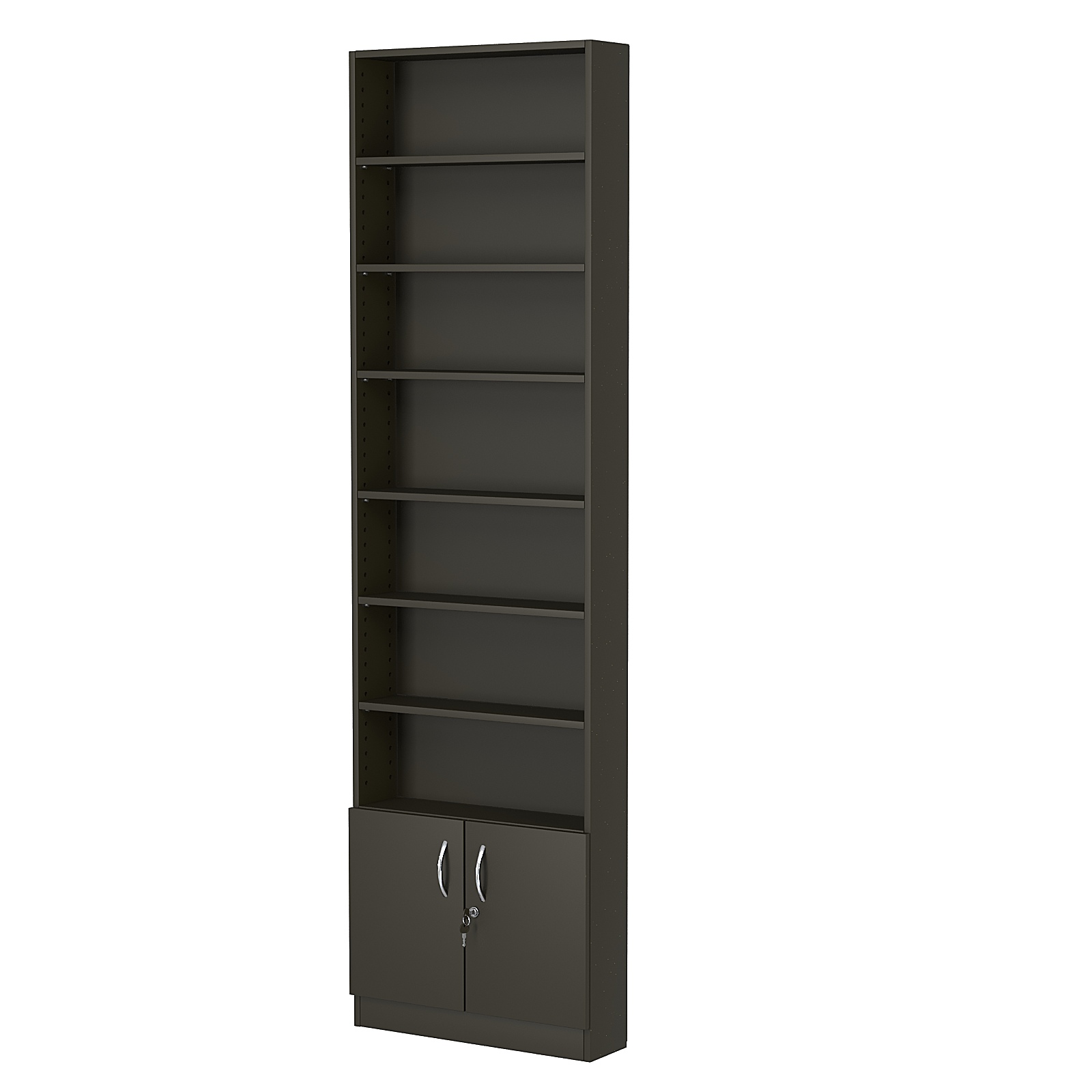 Стеллаж из ДСП с 6-ю полками 150x600 мм серии LEVEL-6 №2 (З/C - ДВП) Черный