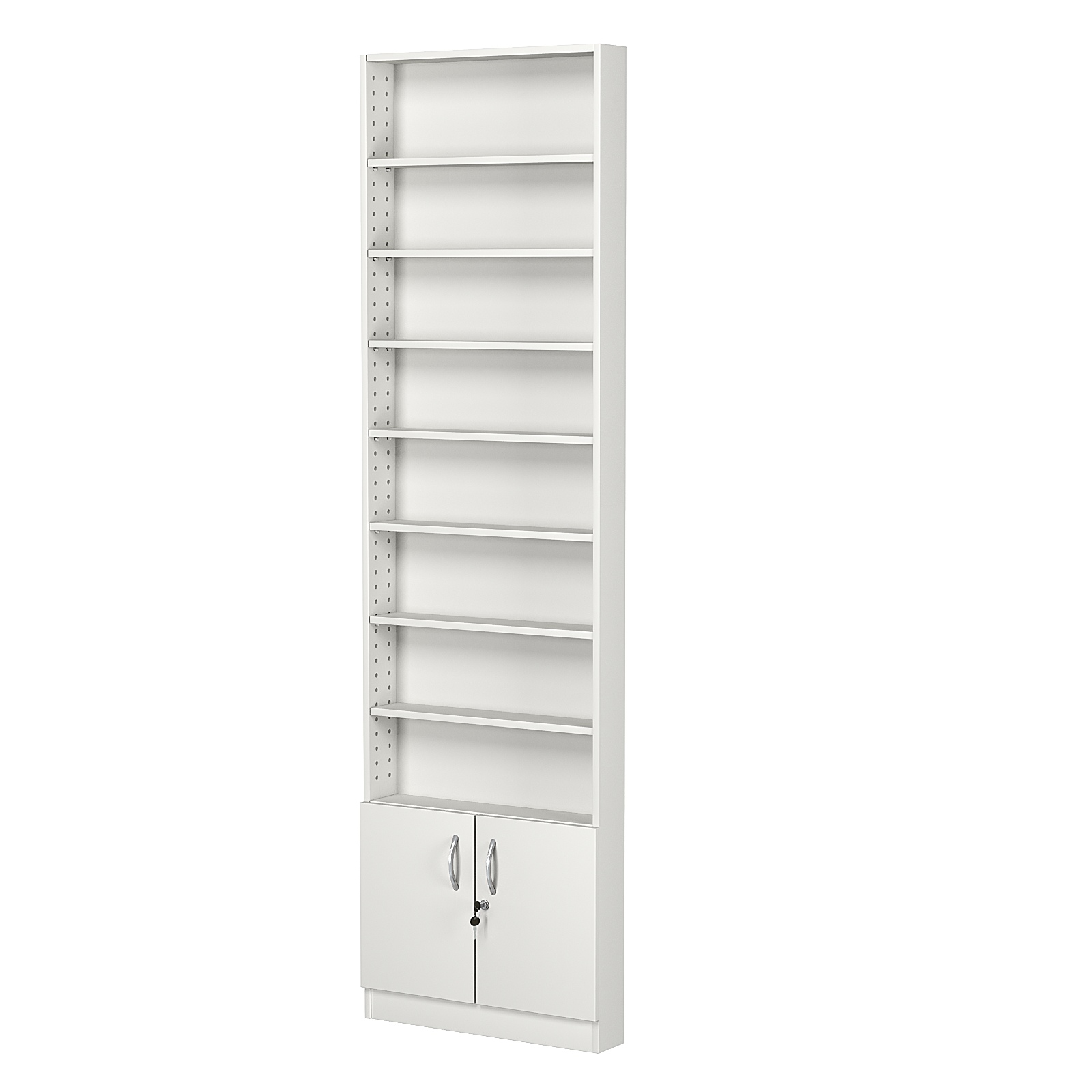 Стеллаж из ДСП с 7-ю полками 100x600 мм серии LEVEL-7 №1 (З/C - ДВП) Белый