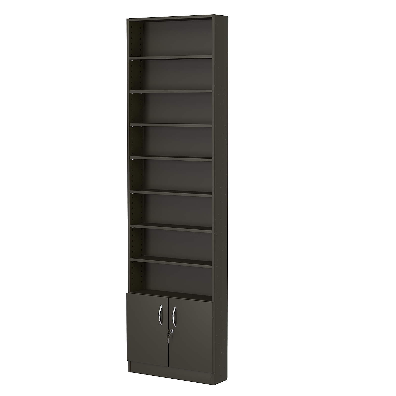 Стеллаж из ДСП с 7-ю полками 150x600 мм серии LEVEL-7 №2 (З/C - ДВП) Черный