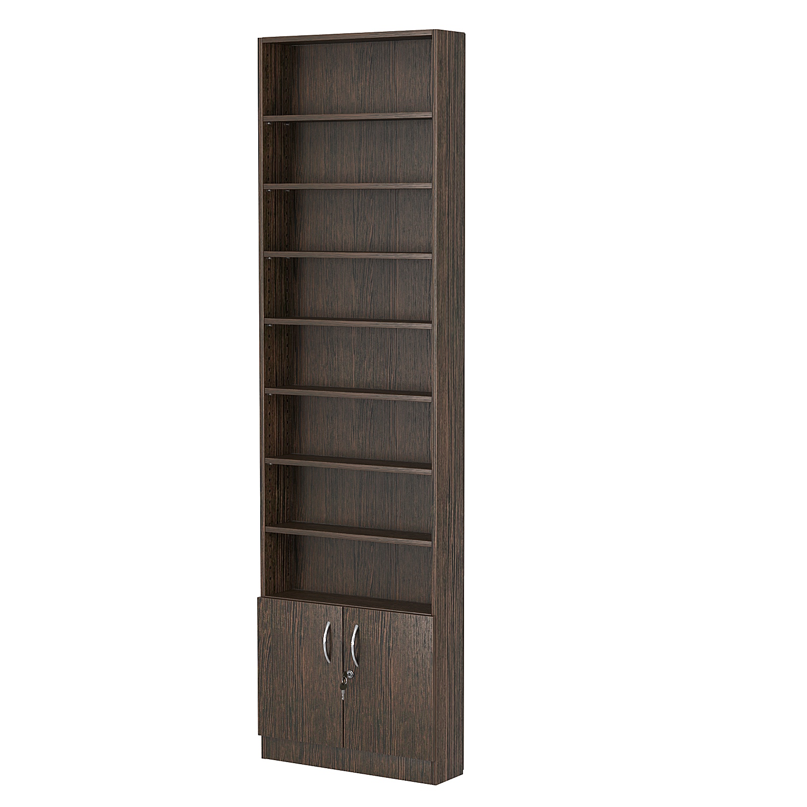 Стеллаж из ДСП с 7-ю полками 150x600 мм серии LEVEL-7 №2 (З/C - ДВП) Дуб Венге