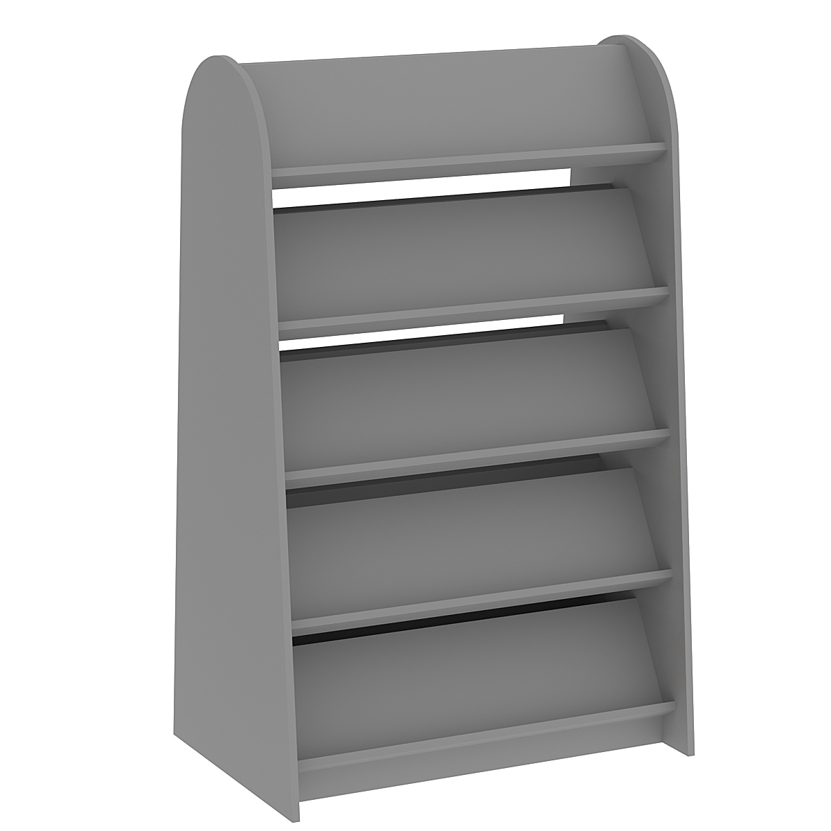 Стеллаж под книги №9 островной, низкий. Темно-Серый