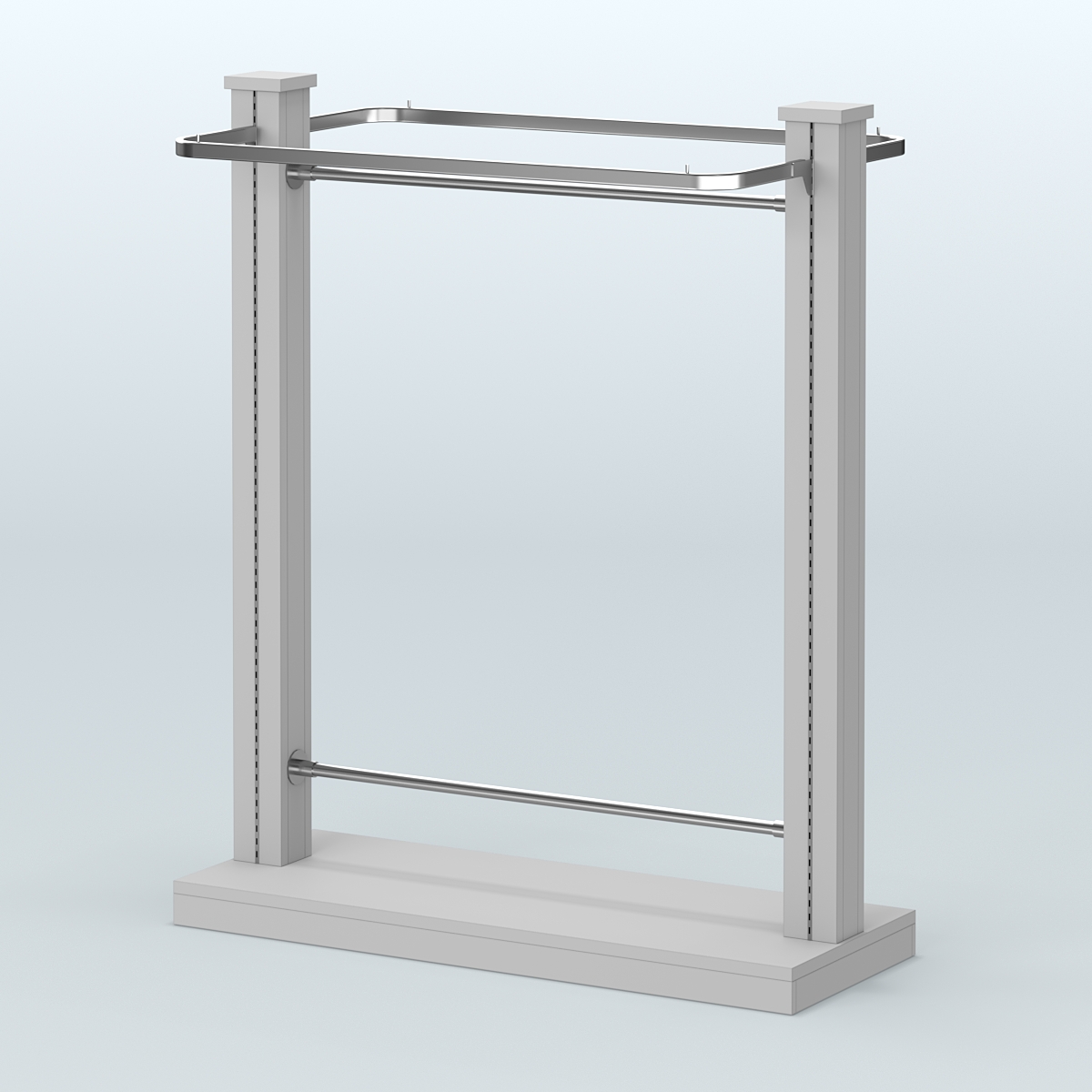 Островная система с перфорацией и П-образными поручнями №1 Серый