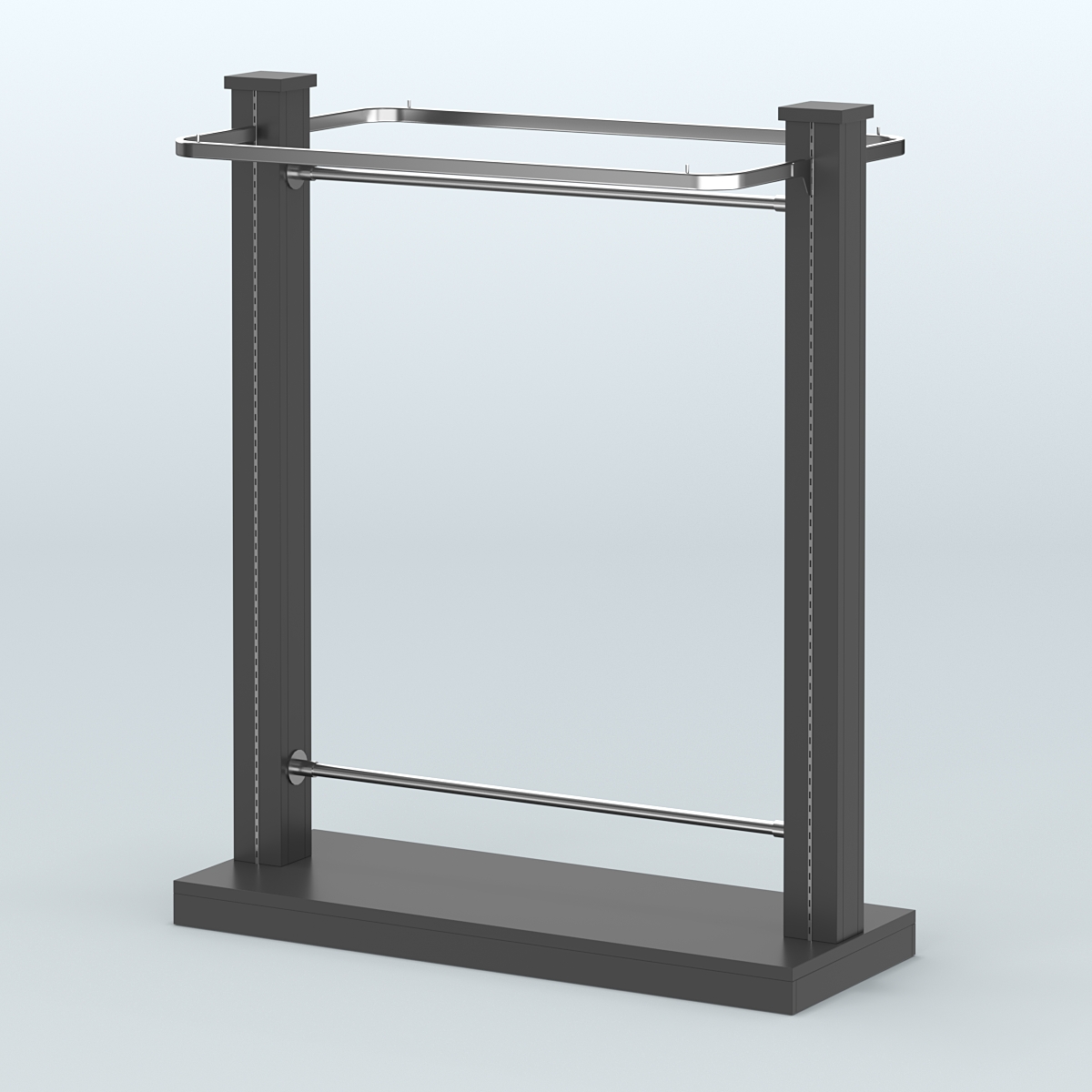 Островная система с перфорацией и П-образными поручнями №1 Черный