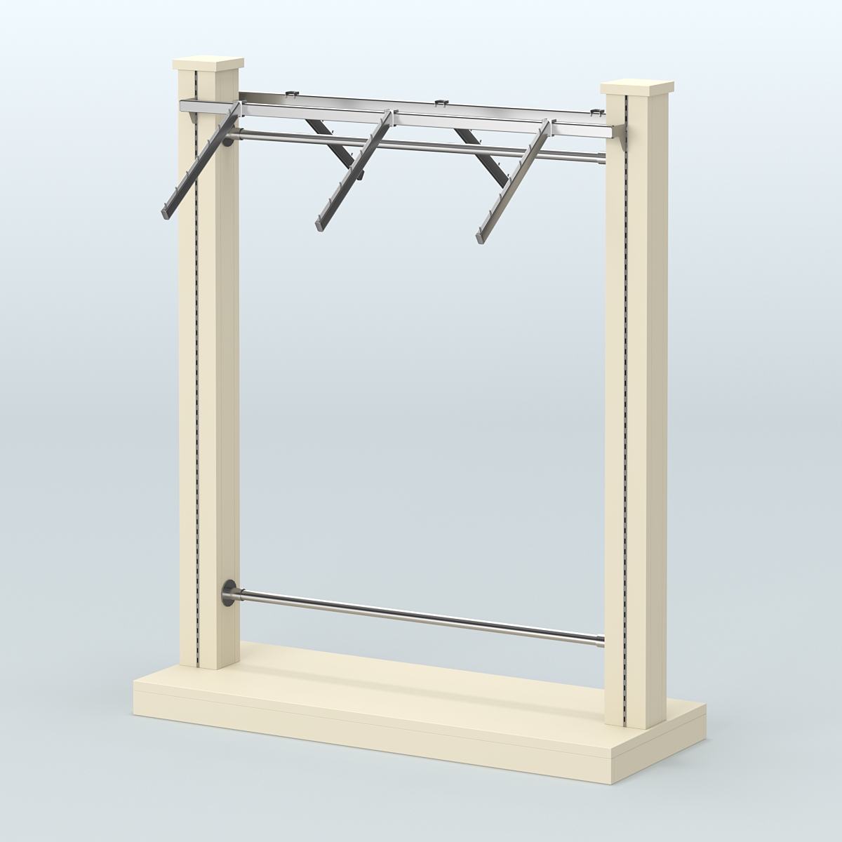 Островная система с перфорацией и поручнями под кронштейны №3 Крем Вайс