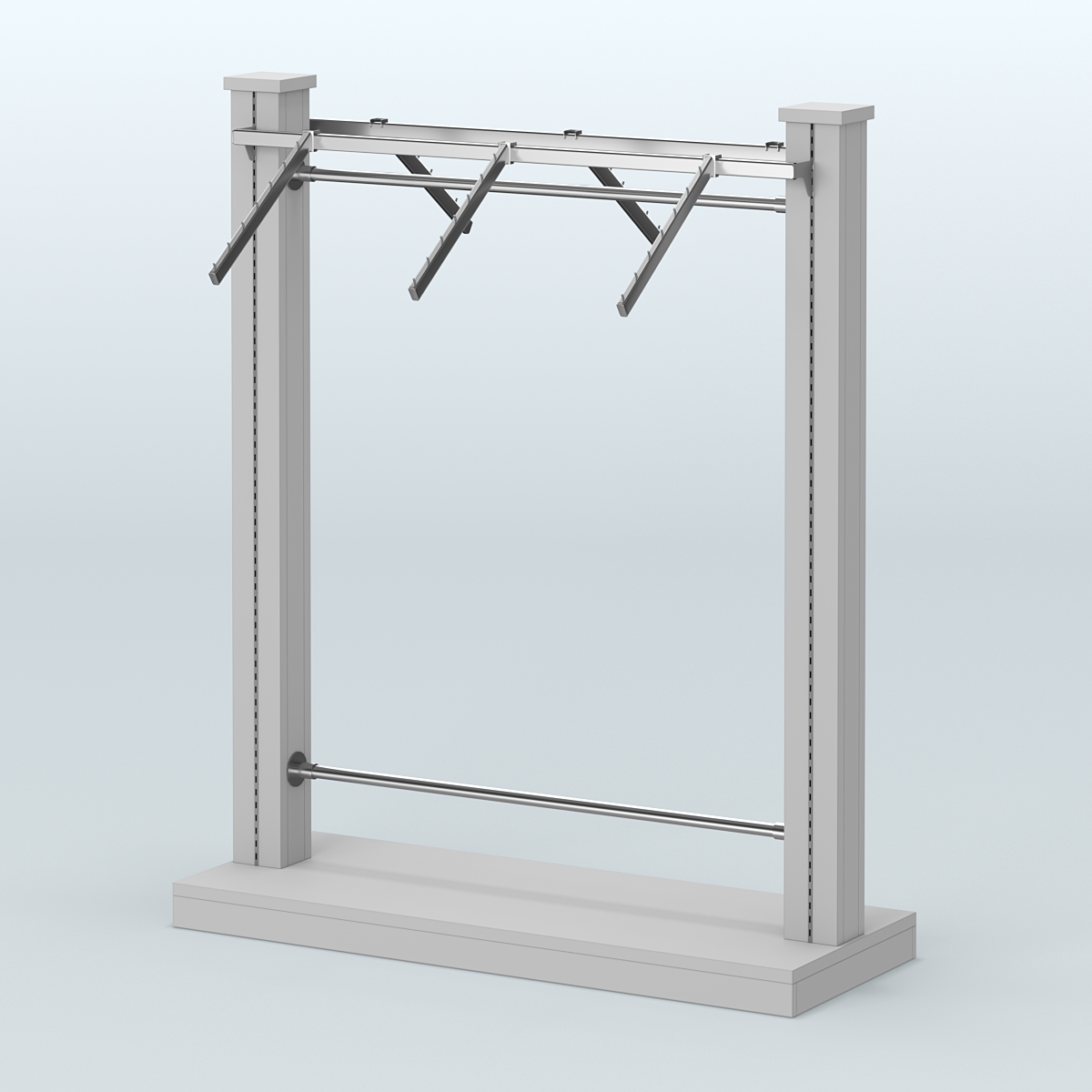 Островная система с перфорацией и поручнями под кронштейны №3 Серый
