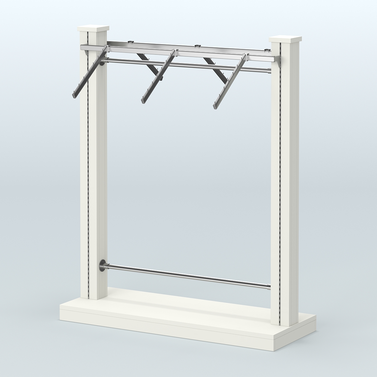 Островная система с перфорацией и поручнями под кронштейны №3 Белый