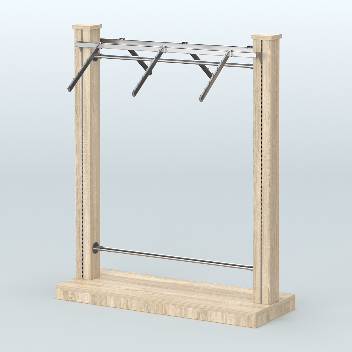 Островная система с перфорацией и поручнями под кронштейны №3 Дуб сонома