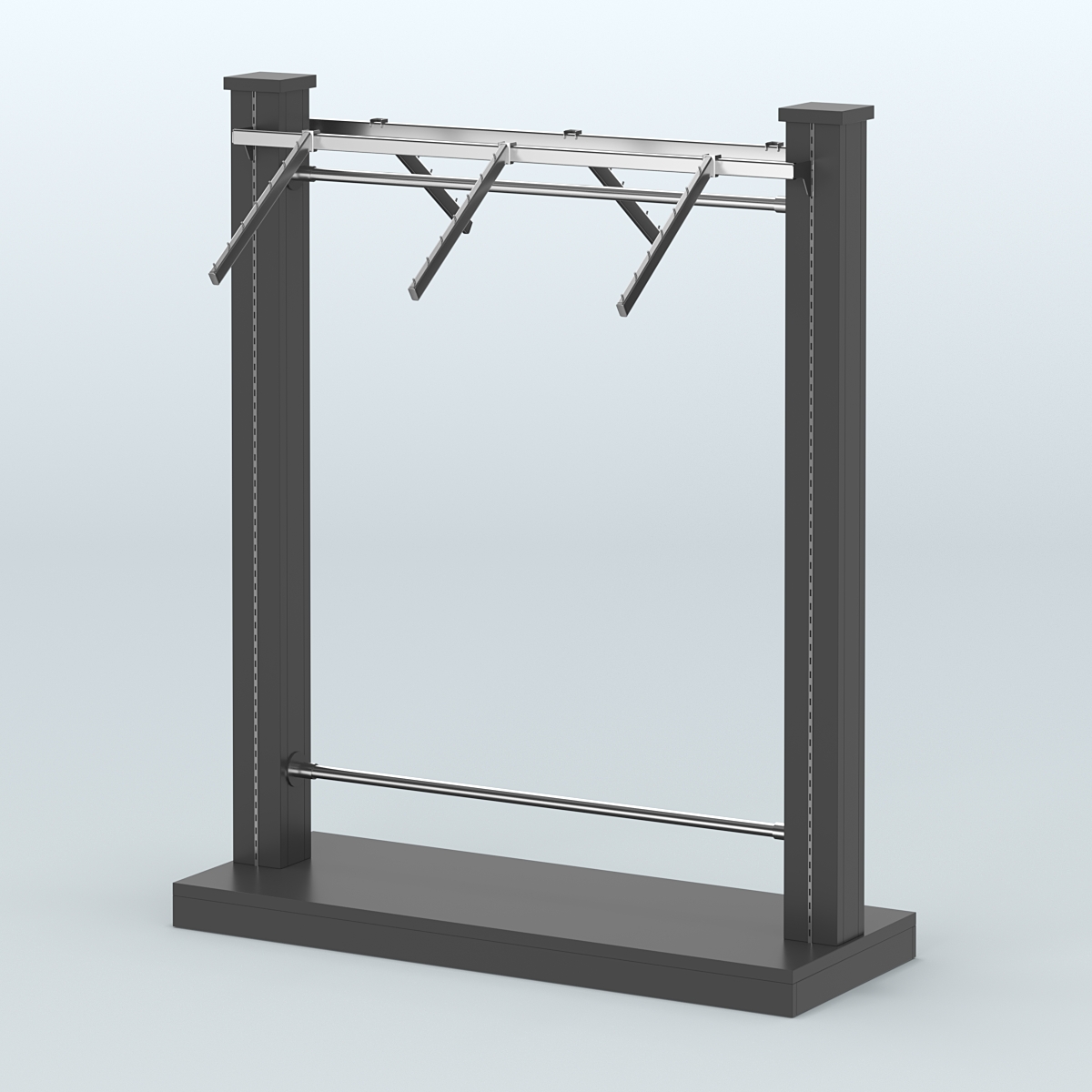 Островная система с перфорацией и поручнями под кронштейны №3 Черный