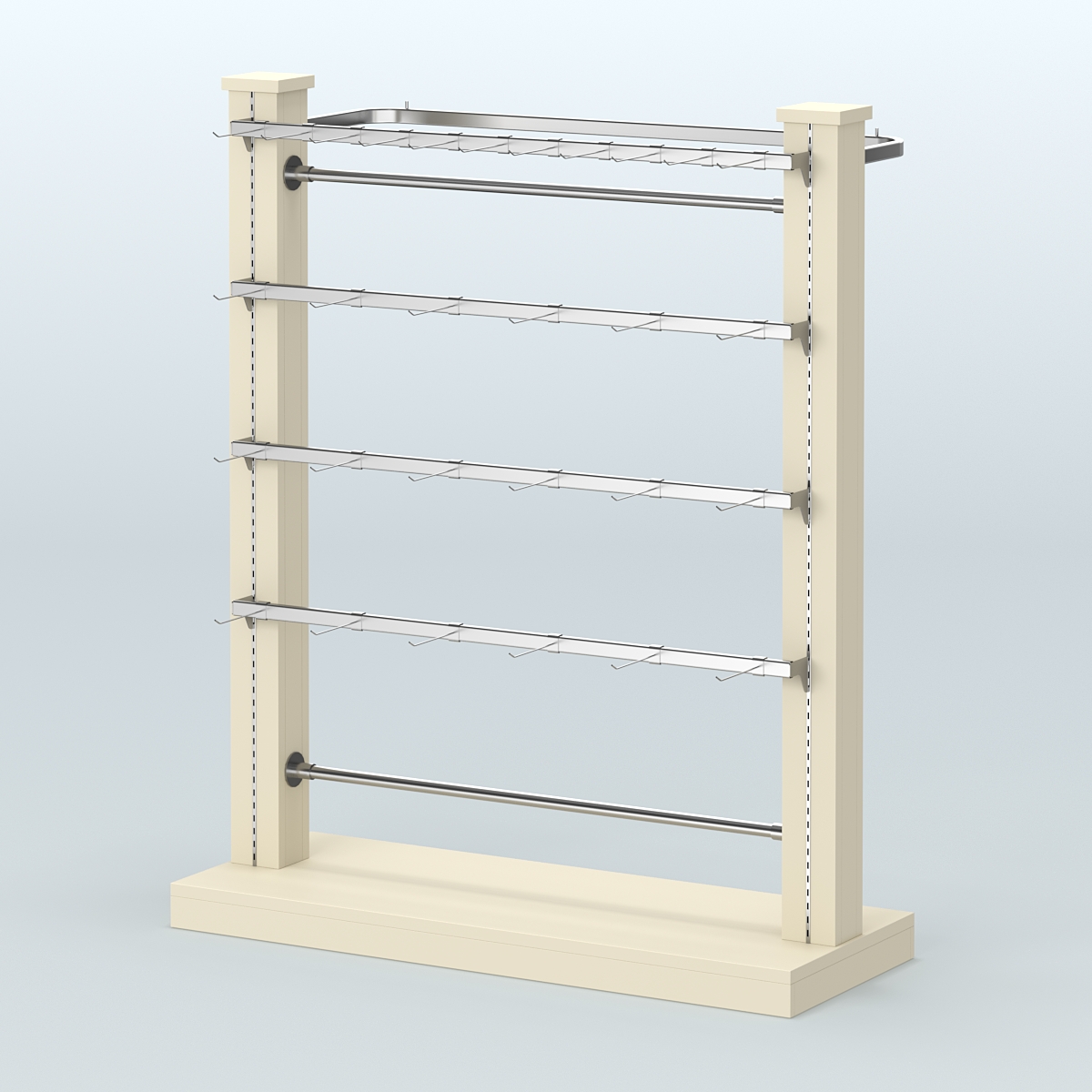 Островная система с перфорацией и разными поручнями №5 Крем Вайс