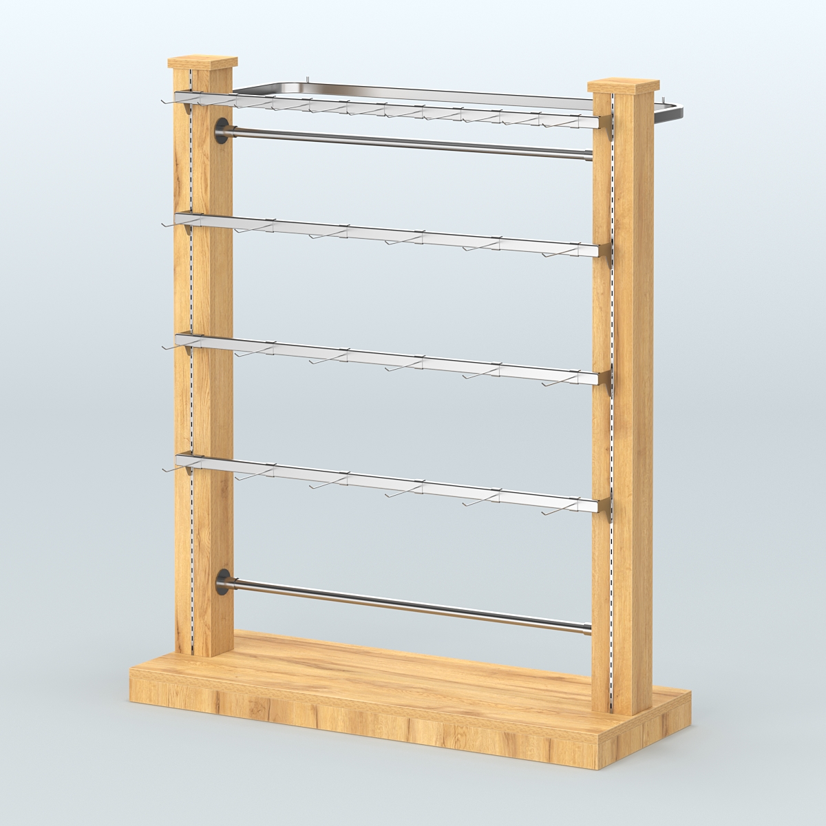 Островная система с перфорацией и разными поручнями №5 Дуб Золотистый