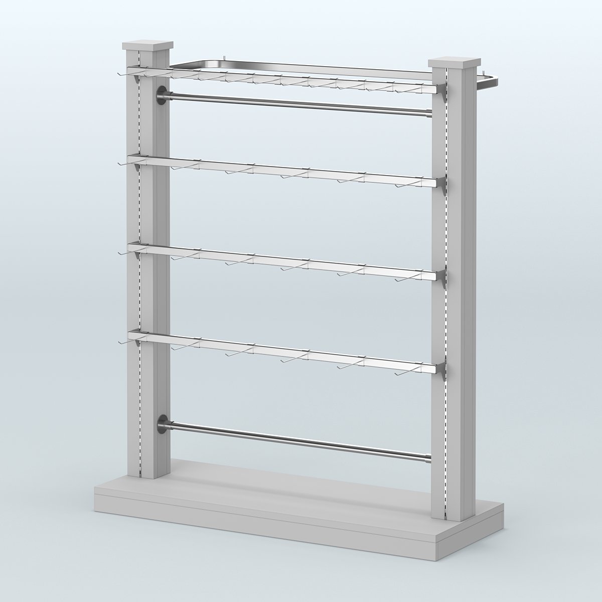 Островная система с перфорацией и разными поручнями №5 Серый