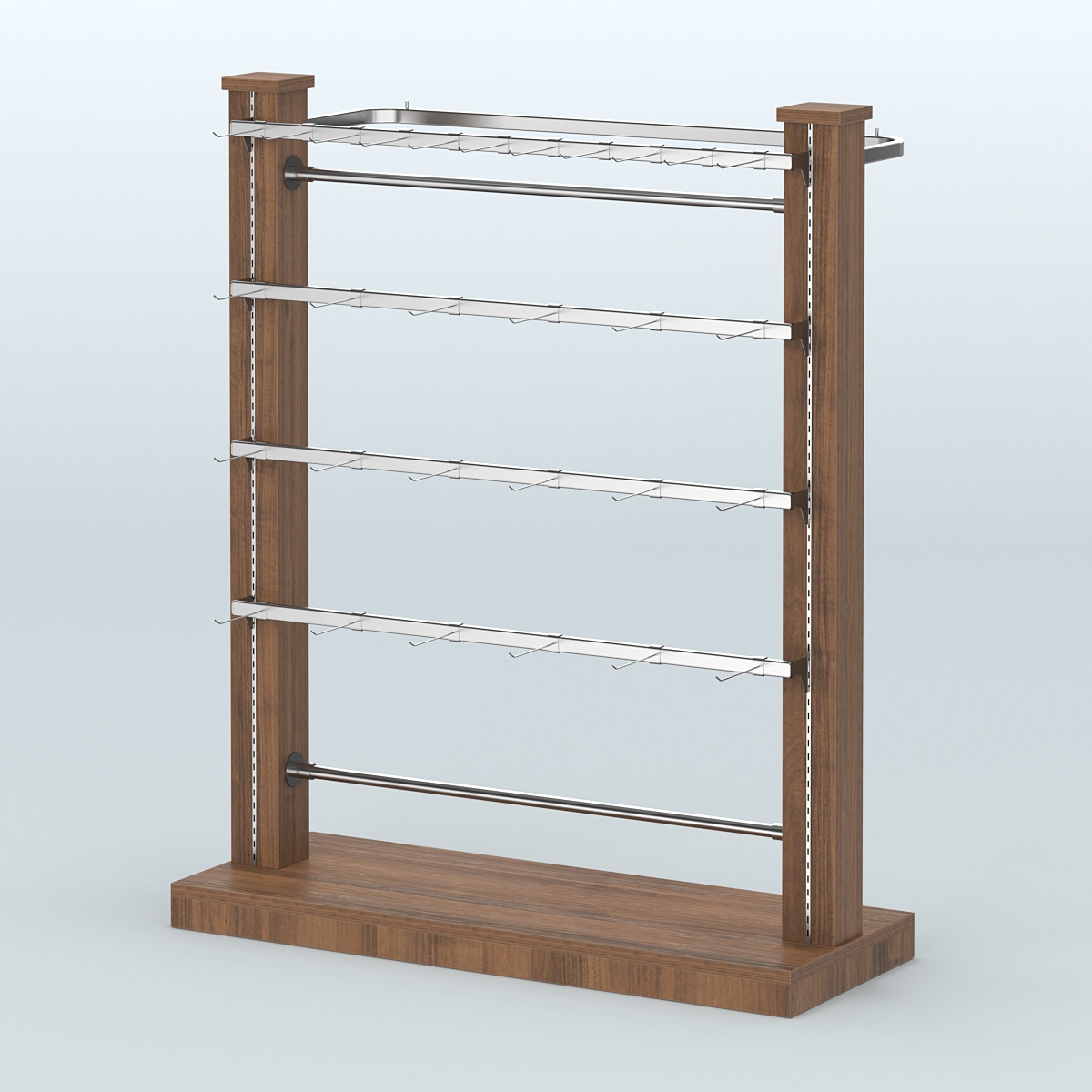 Островная система с перфорацией и разными поручнями №5 Орех