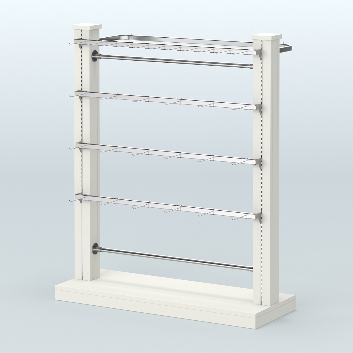 Островная система с перфорацией и разными поручнями №5 Белый