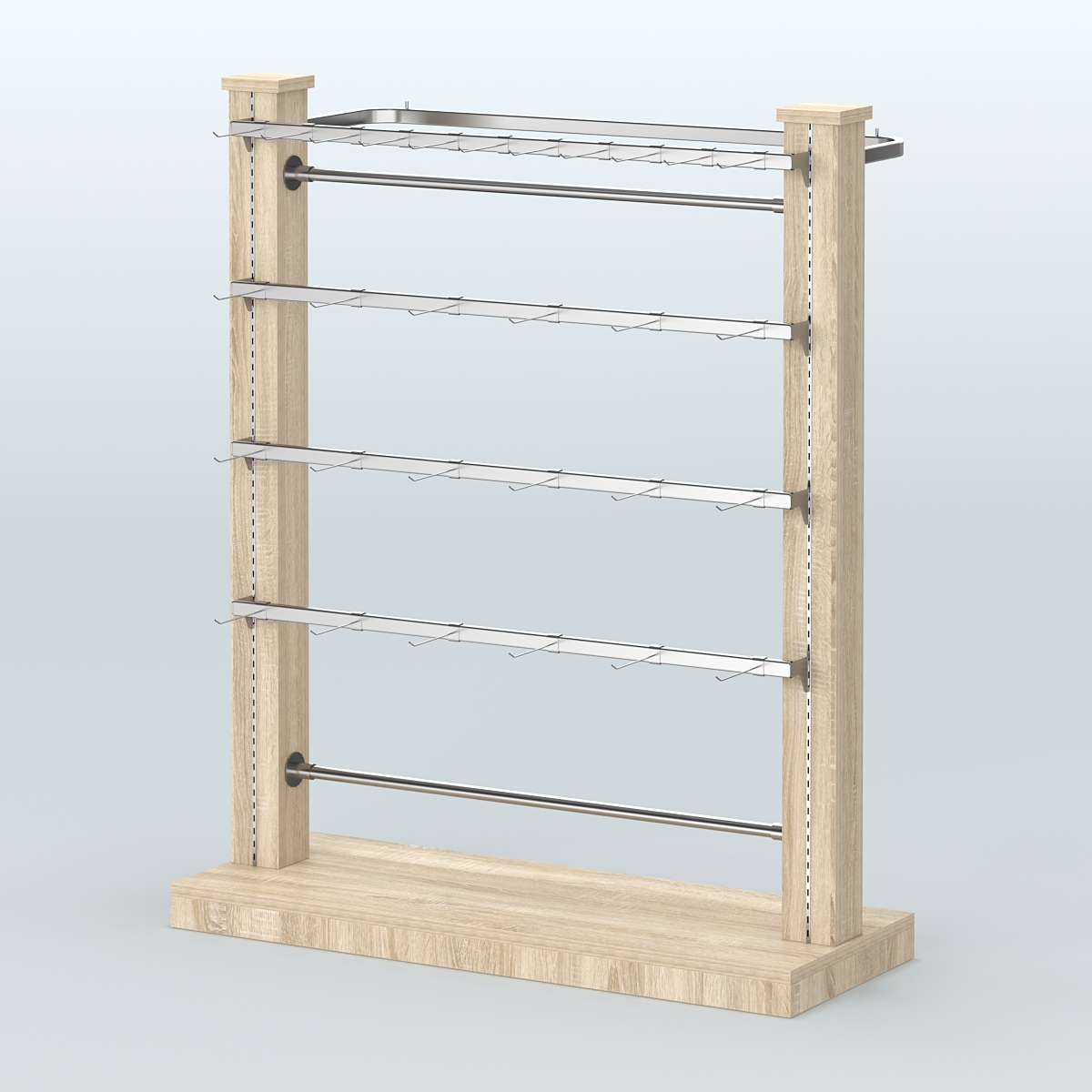 Островная система с перфорацией и разными поручнями №5 Дуб сонома
