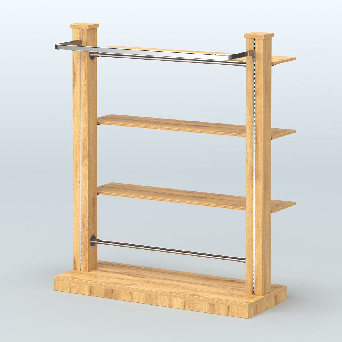 Островная система с перфорацией и тремя полками из ДСП №11 Дуб Золотистый