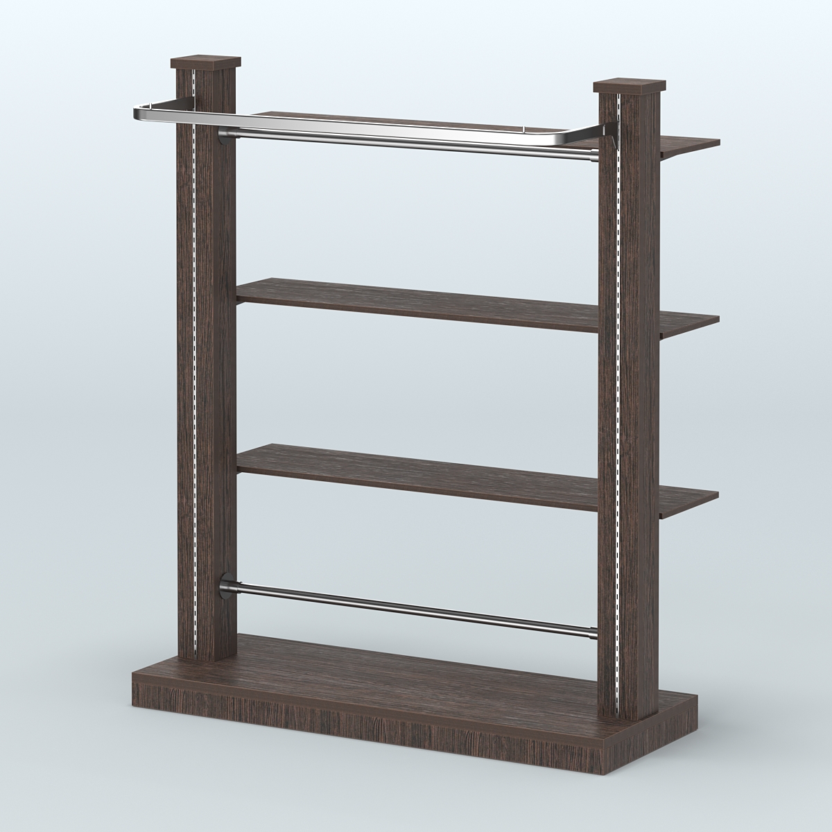 Островная система с перфорацией и тремя полками из ДСП №11 Дуб Венге