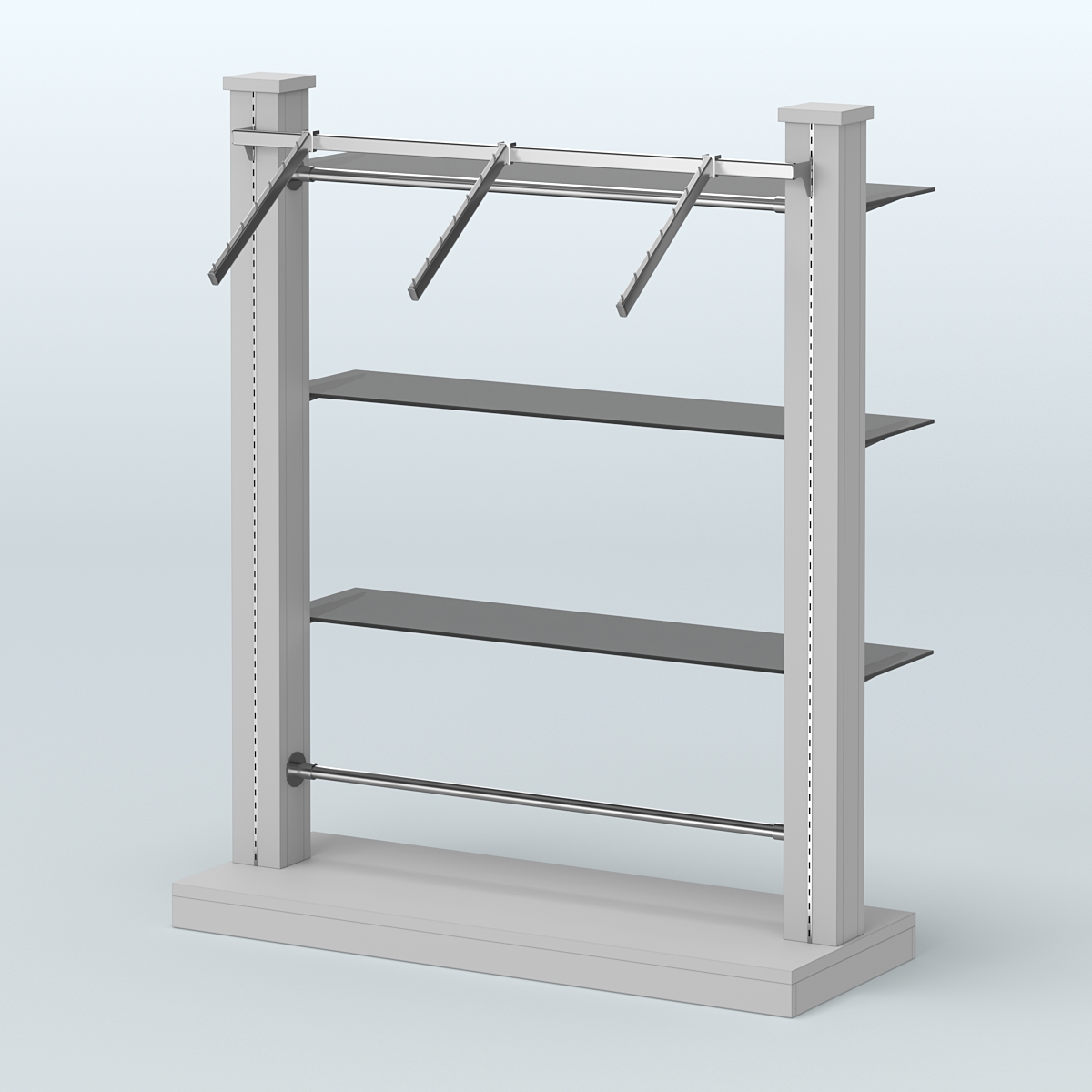 Островная система с перфорацией и прямыми полками №13 Серый