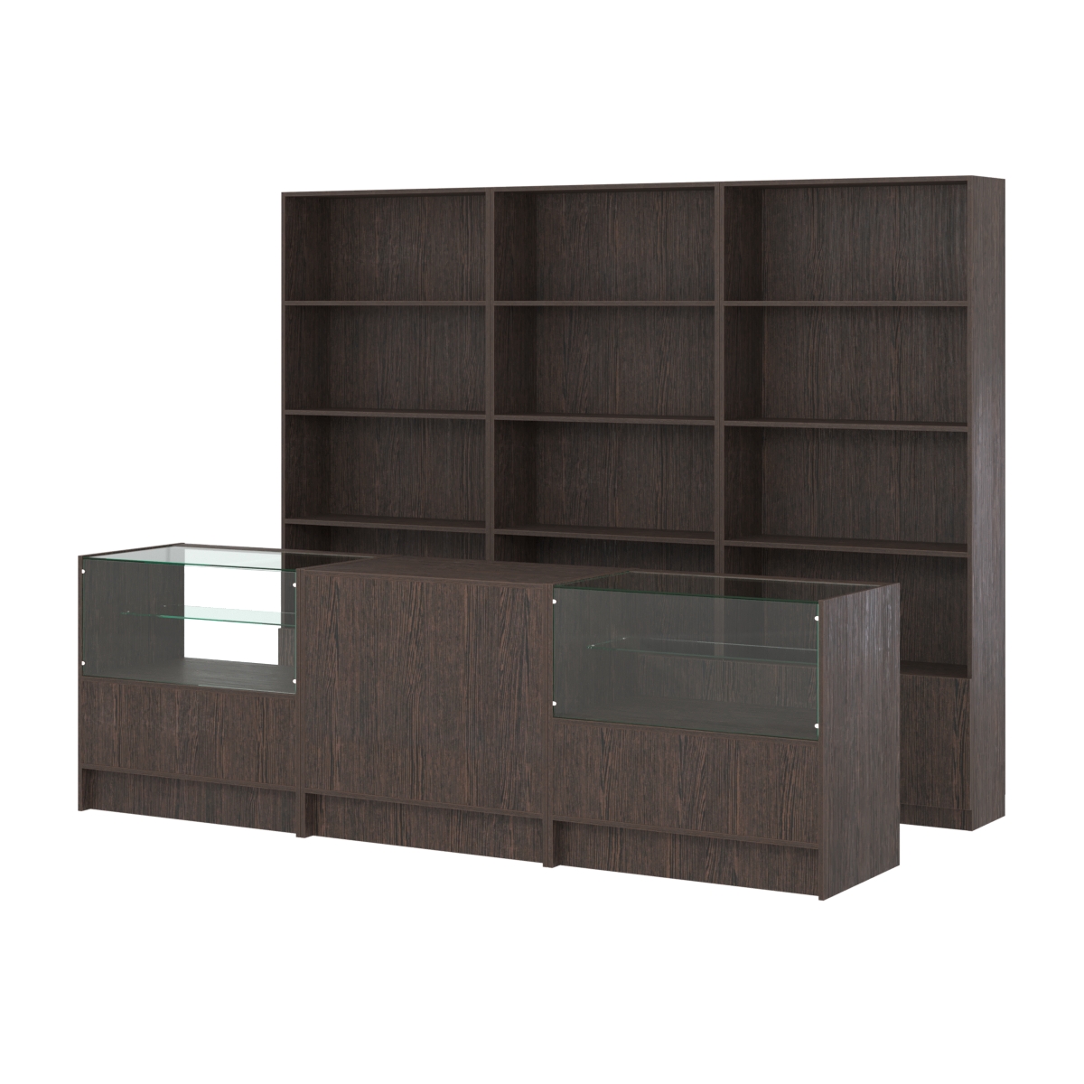 Комплект стеллажей ЭК-03 и прилавков ЭК-3 Дуб Венге