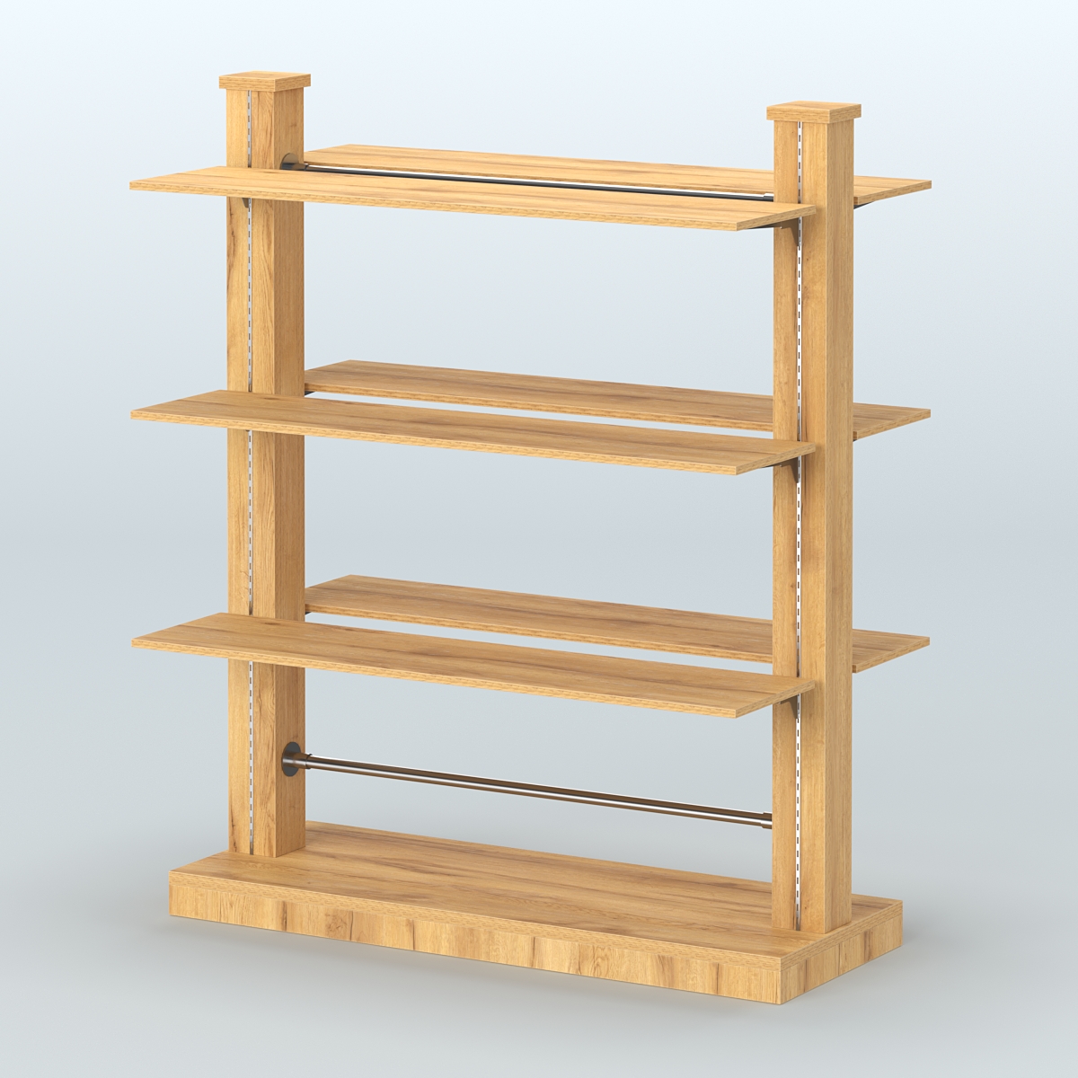 Островная система с перфорацией и двусторонними полками из ДСП №20 Дуб Золотистый