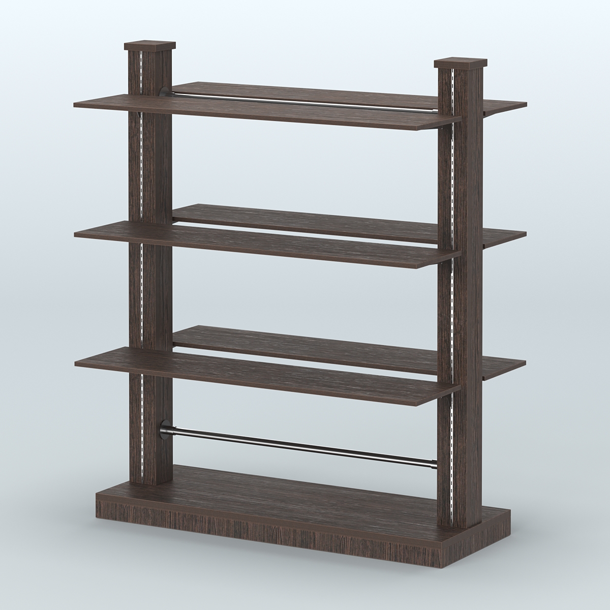 Островная система с перфорацией и двусторонними полками из ДСП №20 Дуб Венге