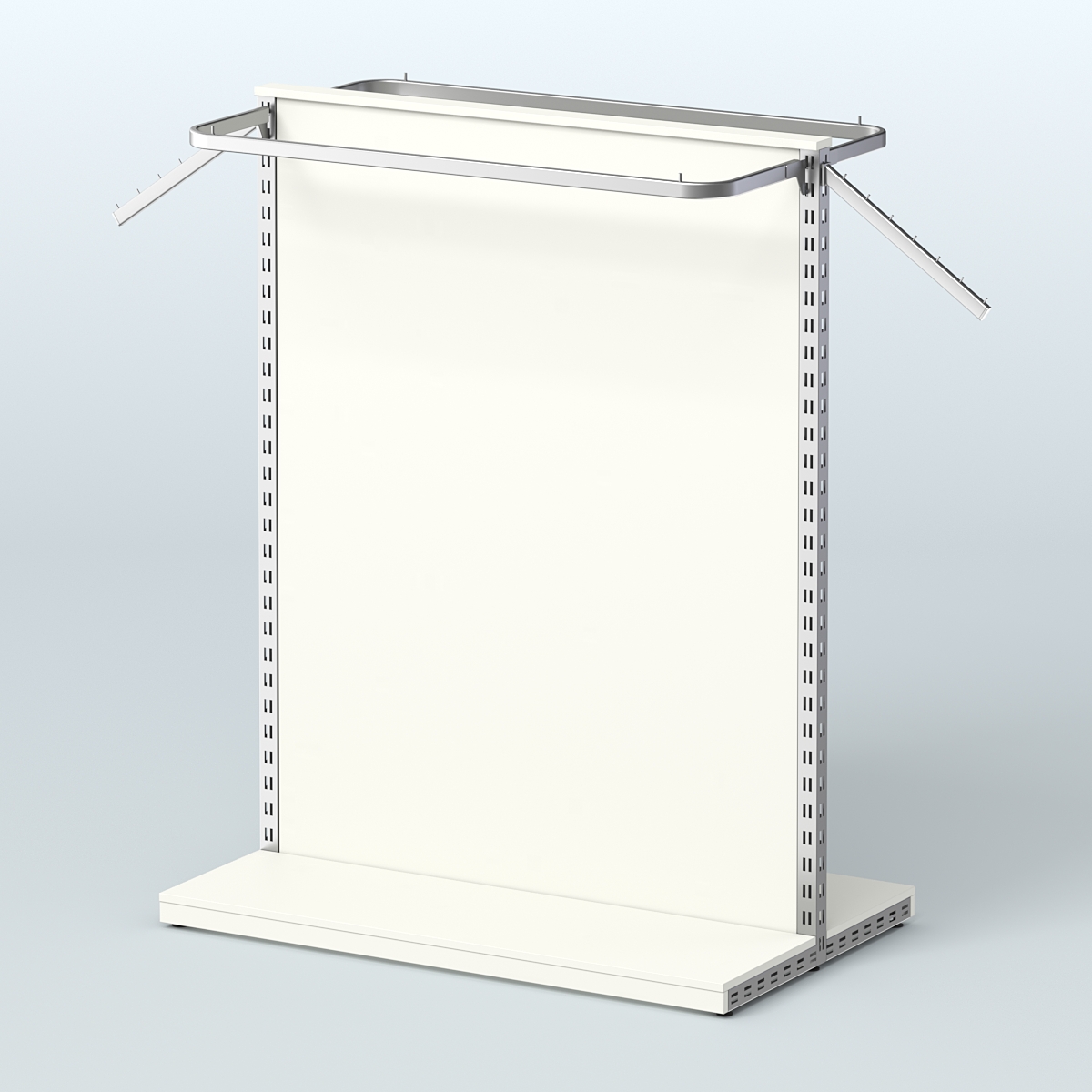 Система ЭЛЕГАНТ островная с ДСП и П-образными поручнями №1 Белый