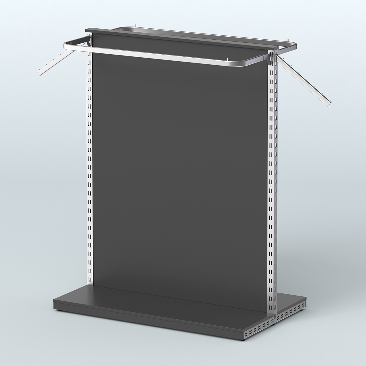 Система ЭЛЕГАНТ островная с ДСП и П-образными поручнями №1 Черный
