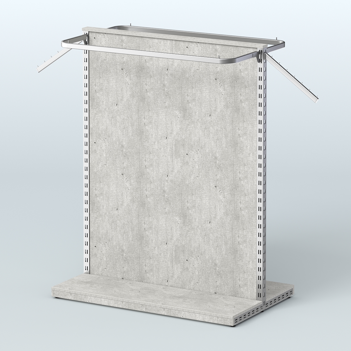 Система ЭЛЕГАНТ островная с ДСП и П-образными поручнями №1 Метрополитан Грей