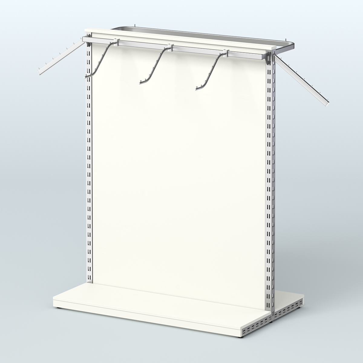 Система ЭЛЕГАНТ островная с ДСП и двумя пооручнями №2 Белый