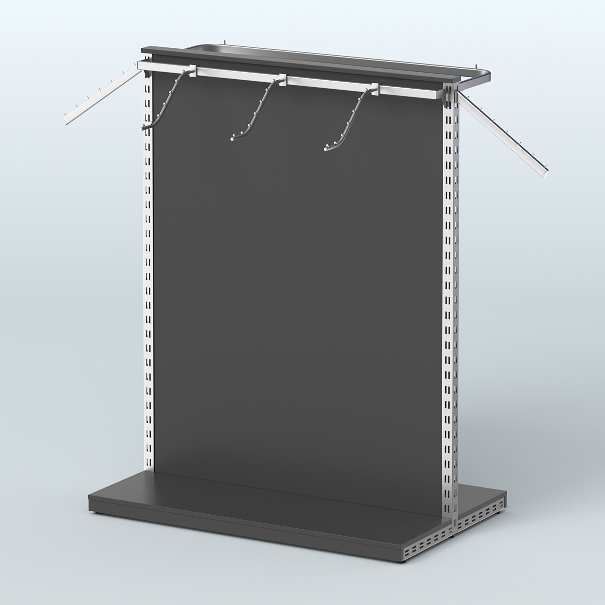 Система ЭЛЕГАНТ островная с ДСП и двумя пооручнями №2 Черный