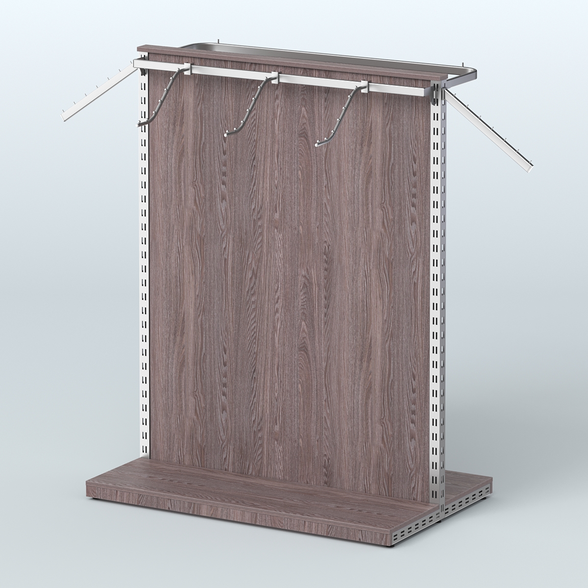 Система ЭЛЕГАНТ островная с ДСП и двумя пооручнями №2 Ясень Анкор темный