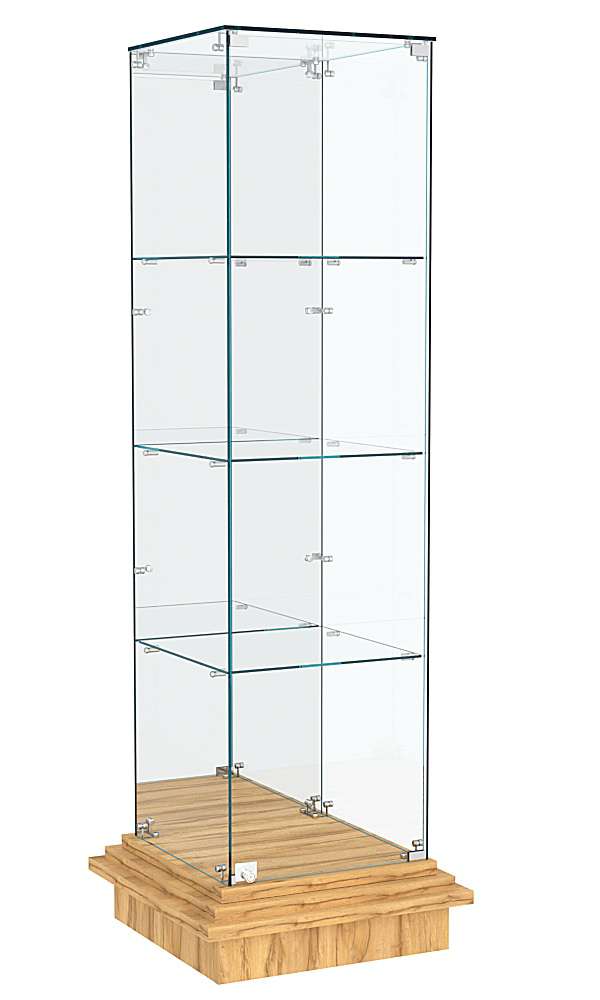 Витрина на подиуме ЗИККУРАТ №3 Дуб Золотистый