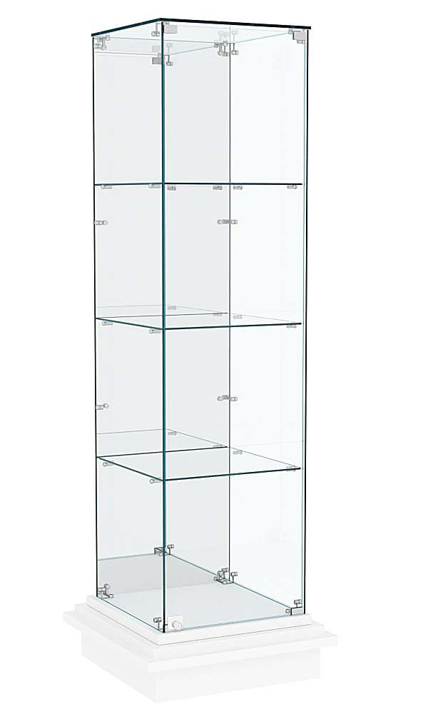 Витрина на подиуме ЗИККУРАТ №3 Белый