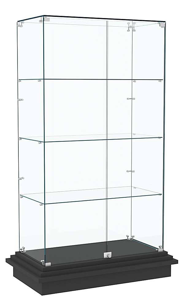 Витрина с хромированным замком ЗИККУРАТ №5 Черный